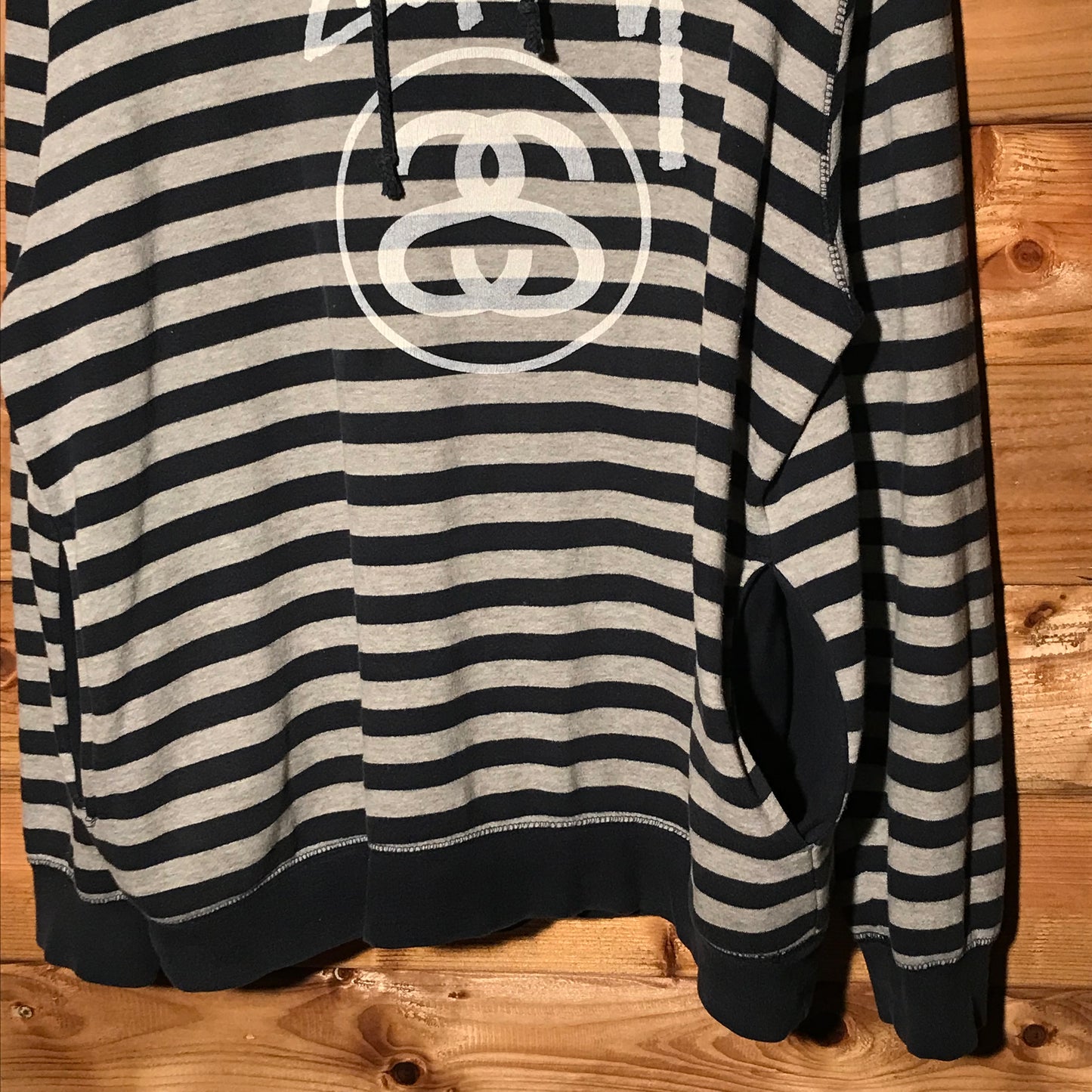 Stüssy Script and Link Striped hoodie