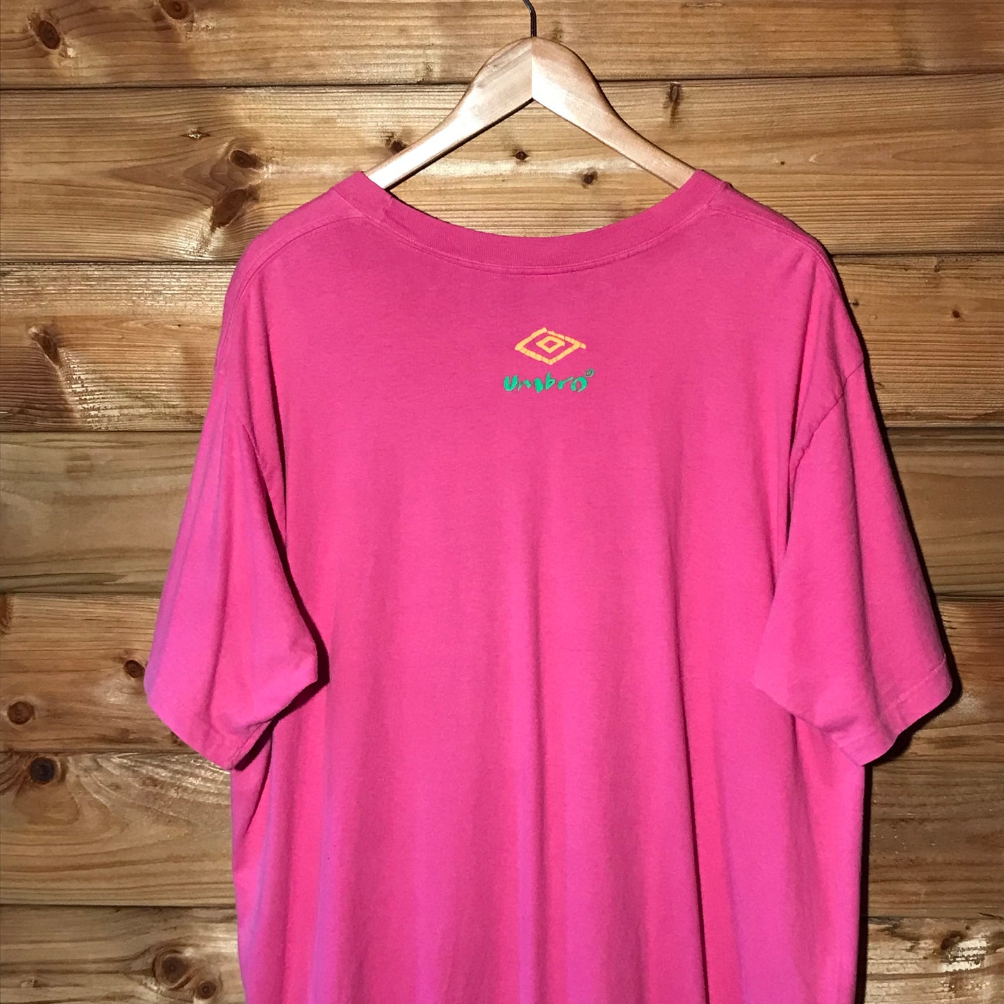 90s Umbro Sand Soccer Drawn Centre Spellout t shirt