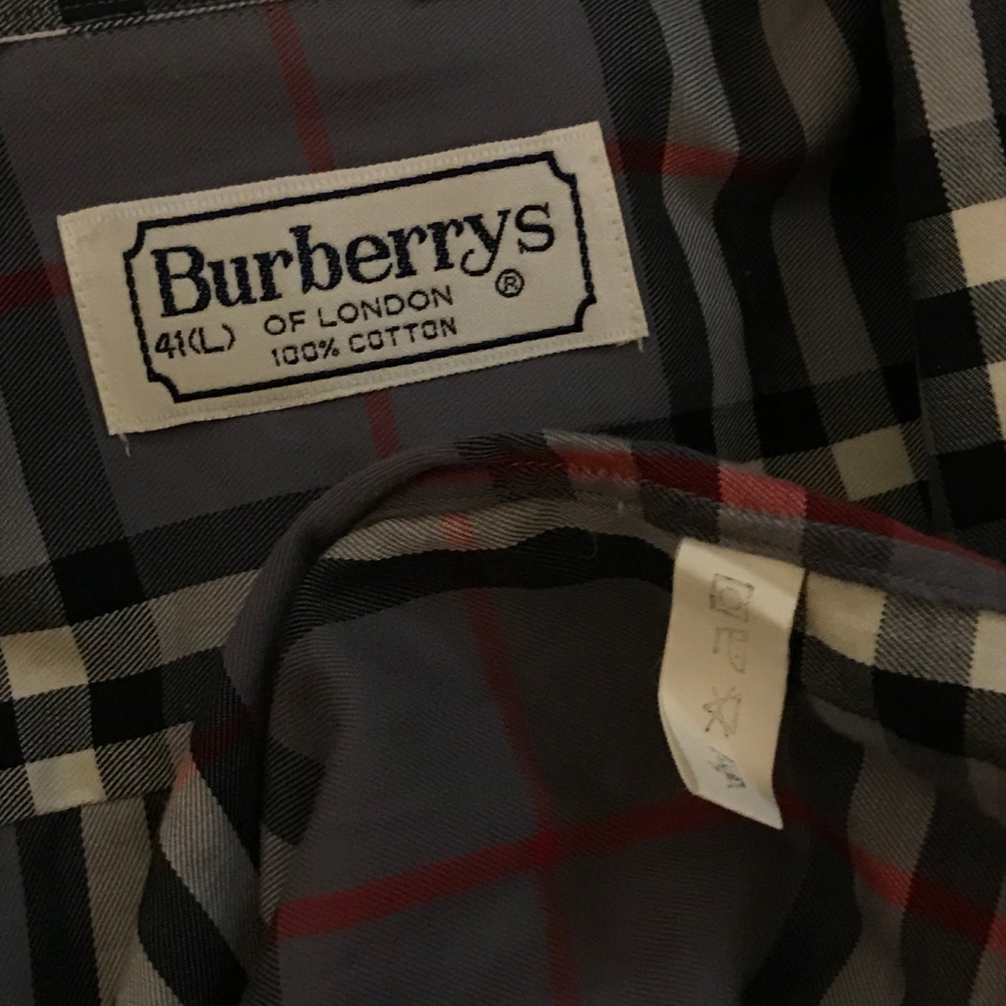 90s Burberry Nova Check Pattern long sleeve button up shirt