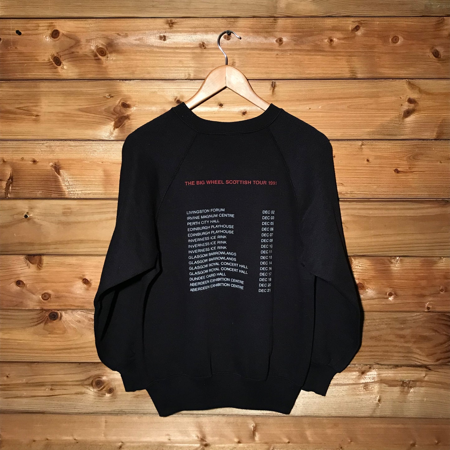 1991 Runrig The Big Wheel Tour sweatshirt