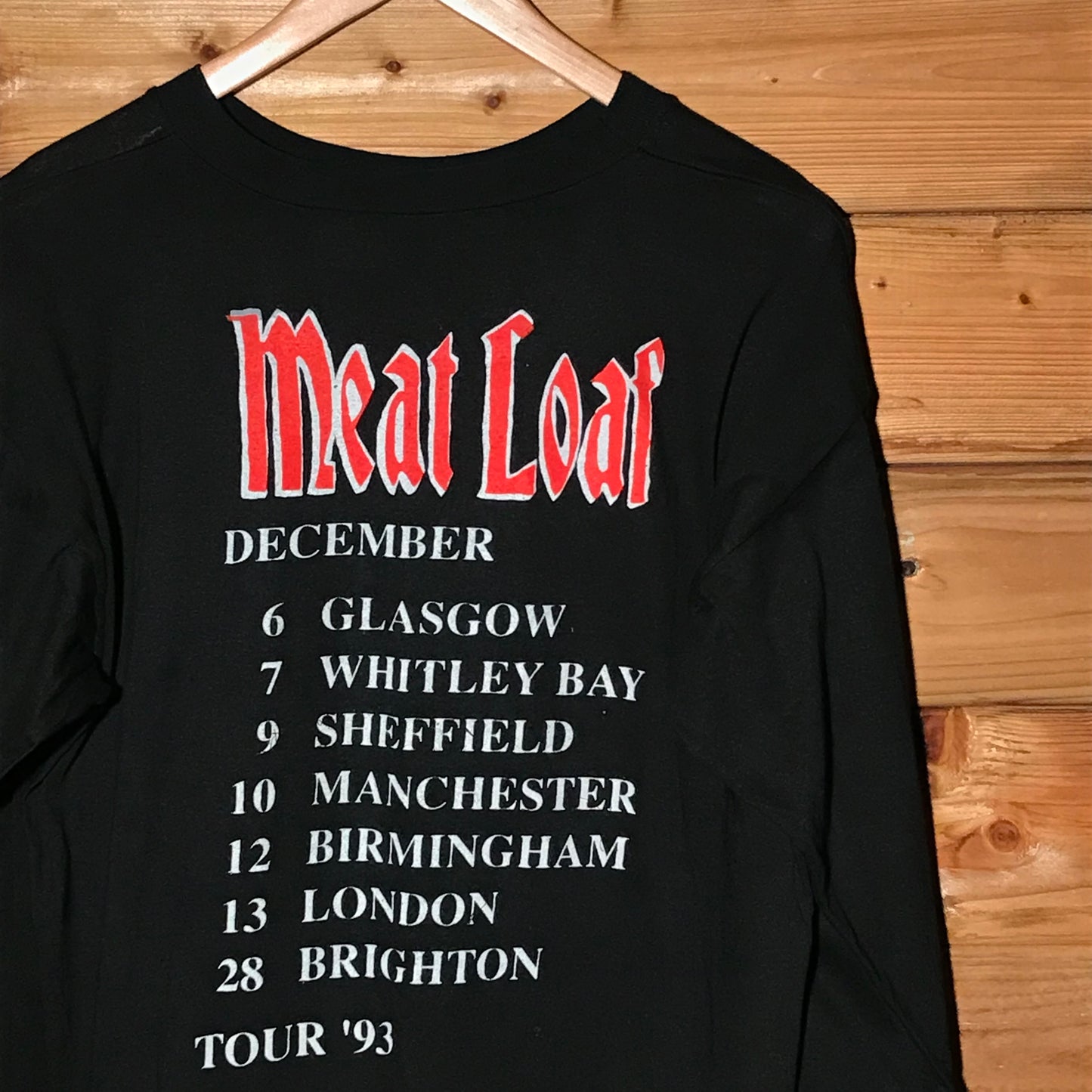 1993 Meat Loaf UK Tour long sleeve t shirt