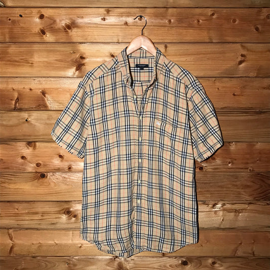 Burberry Nova Check Pattern short sleeve button up shirt