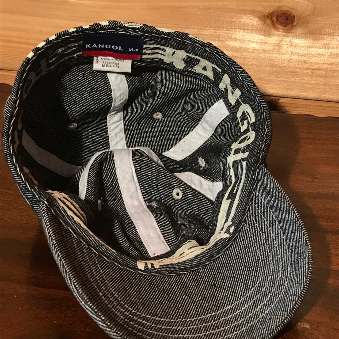 Kangol Wrapped Spellout denim cap