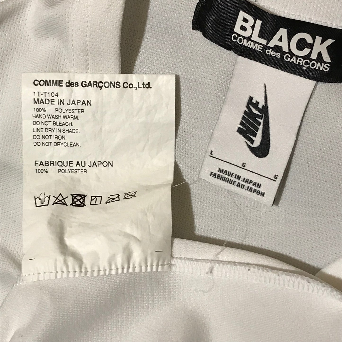 2017 Nike x Comme Des Garçons Black Downward Swoosh t shirt