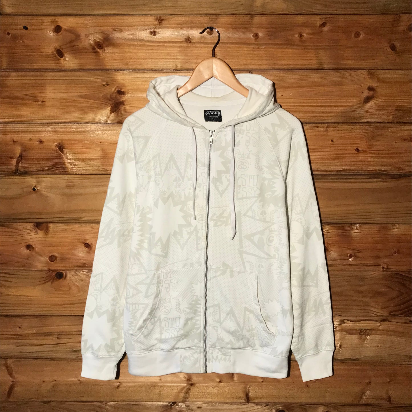 Stüssy Tonal Speech Bubbles zip up hoodie