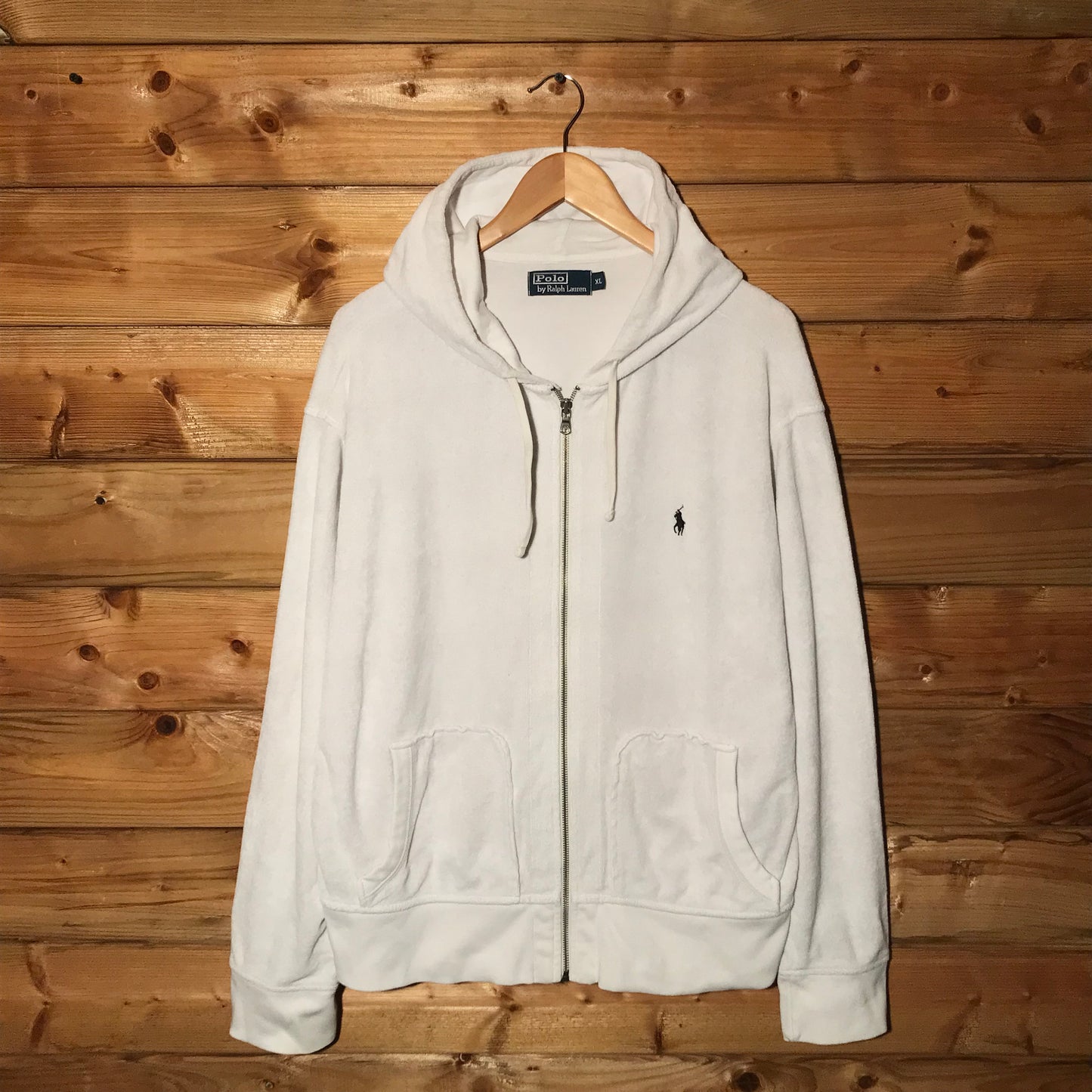 90s Polo Ralph Lauren Towelling zip up hoodie