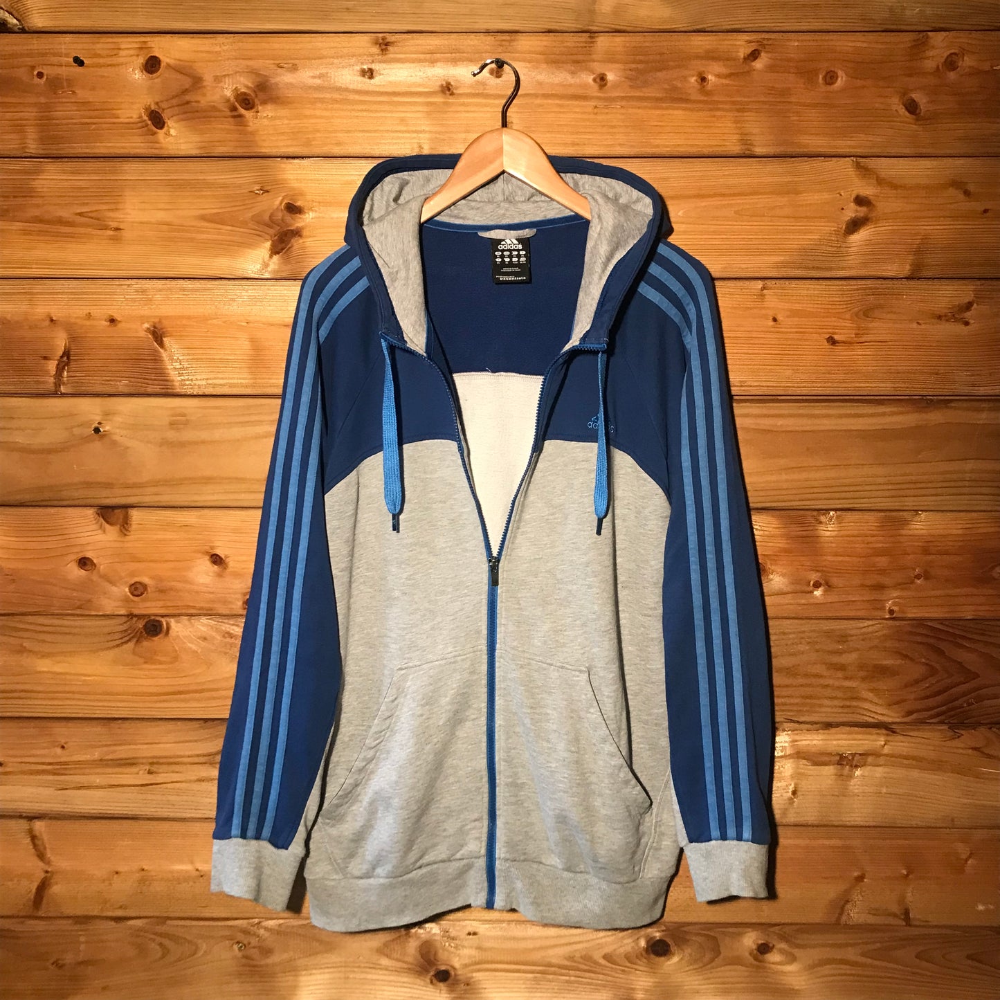 Adidas Performance Tonal Striped zip up hoodie