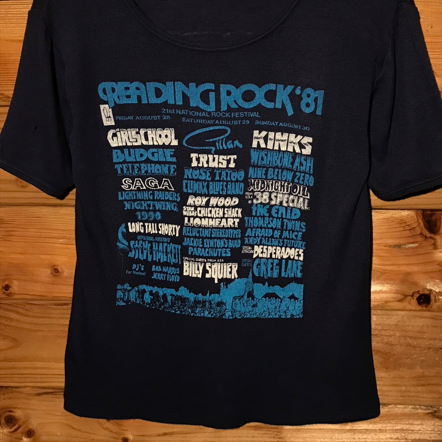 1981 Reading Rock Festival Lineup t shirt