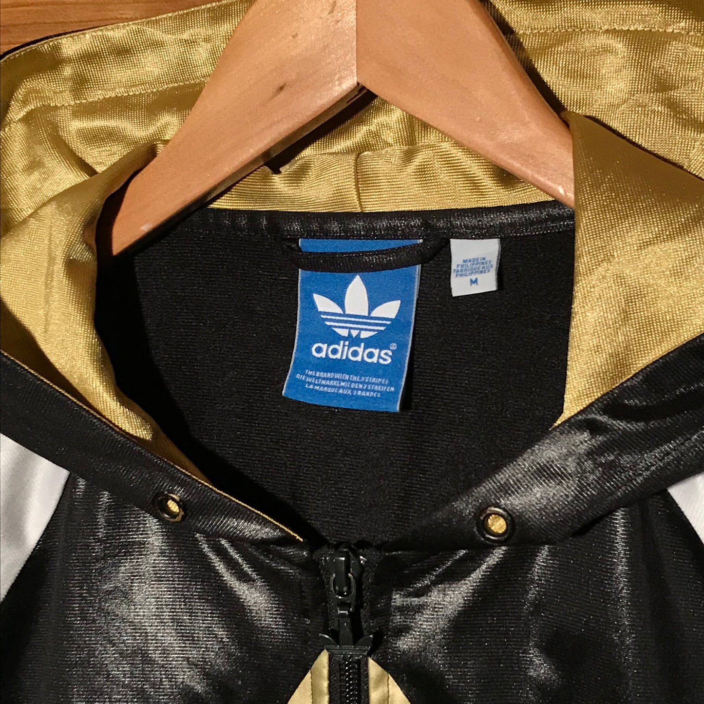 Adidas Chile62 Trefoil Striped zip up hoodie