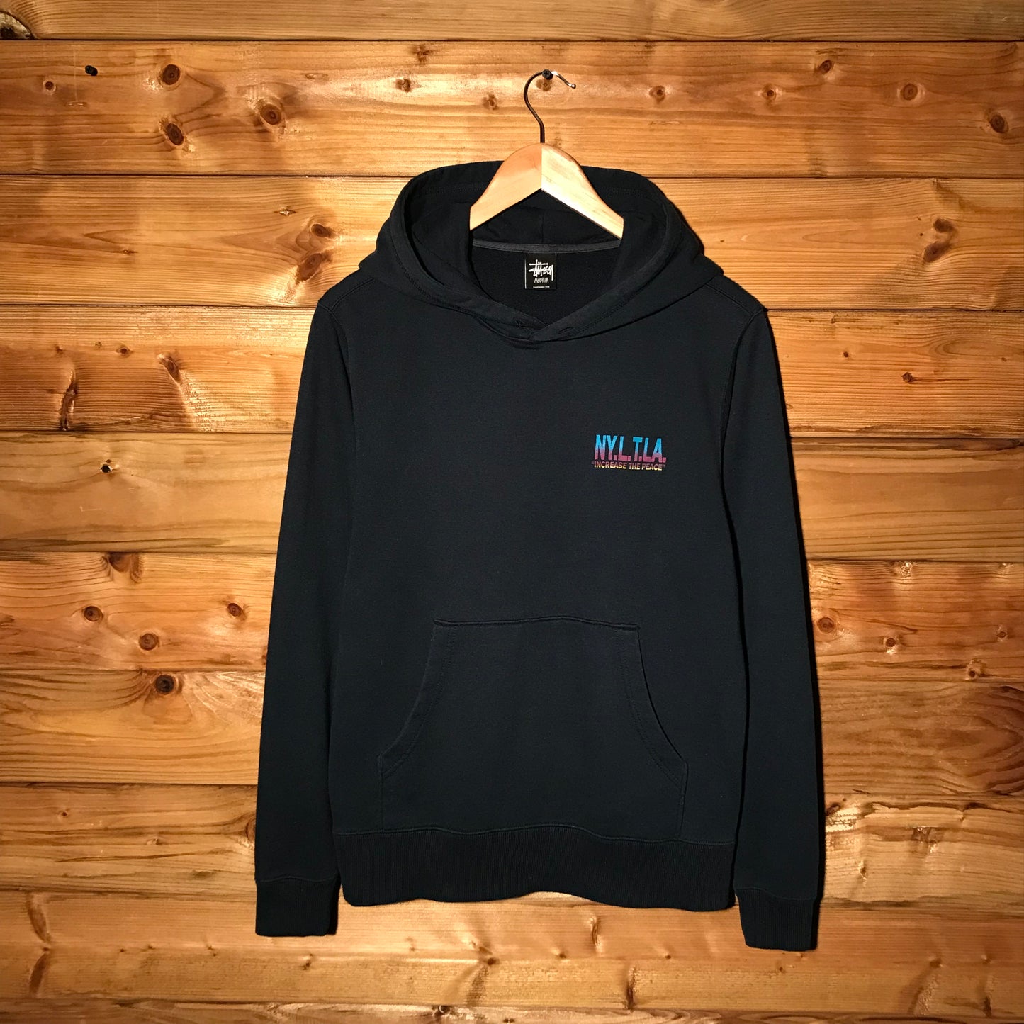 Stüssy NYTLA Gradient Script Spellout hoodie