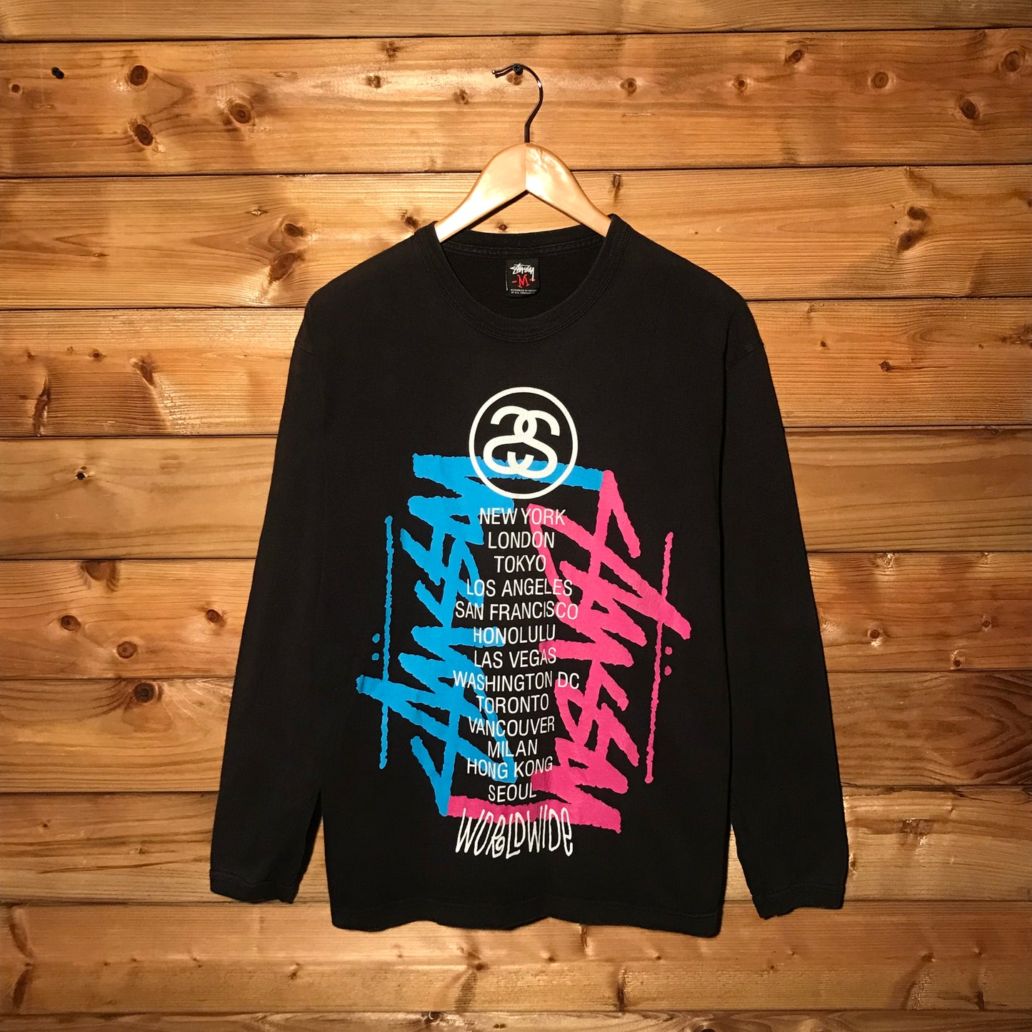 Stüssy World Tour Double Spellout long sleeve t shirt