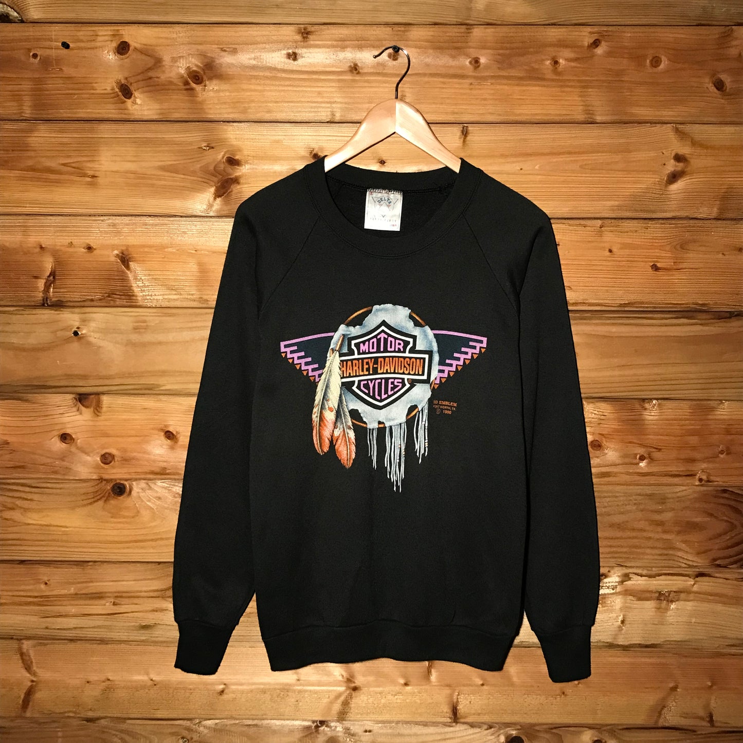 1990 Harley Davidson 3D Emblem Dream Catcher sweatshirt