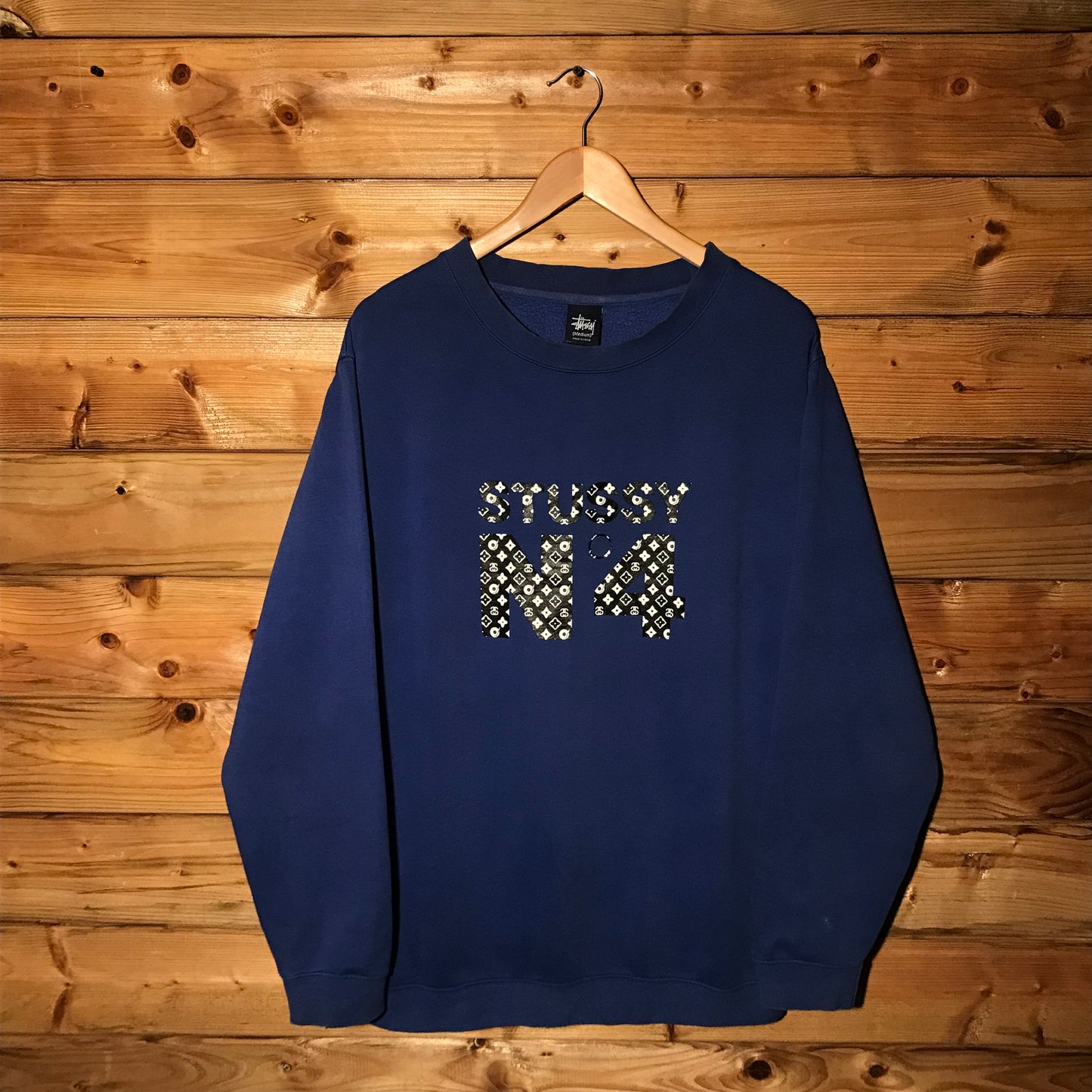 Stüssy N4 Louis Vuitton Monogram Parody Centre Spellout sweatshirt