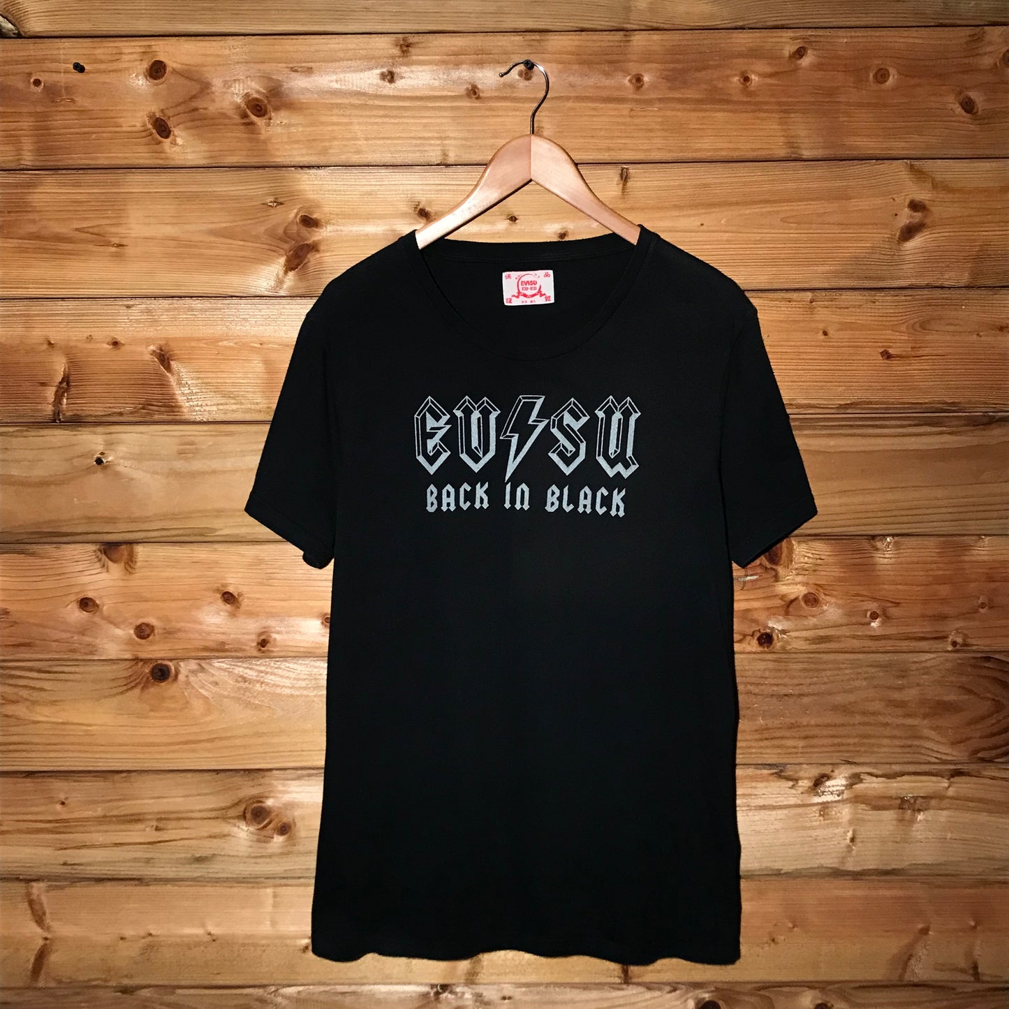 Evisu AC/DC Back In Black Parody t shirt