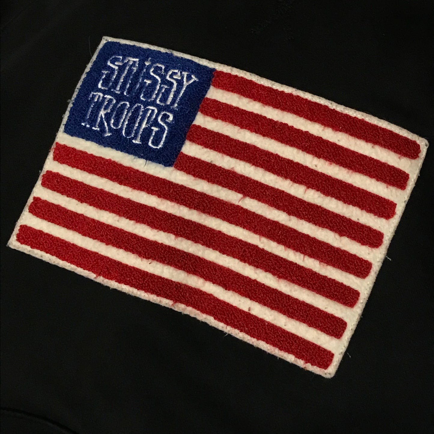 Stüssy Troops USA Flag Patch hoodie