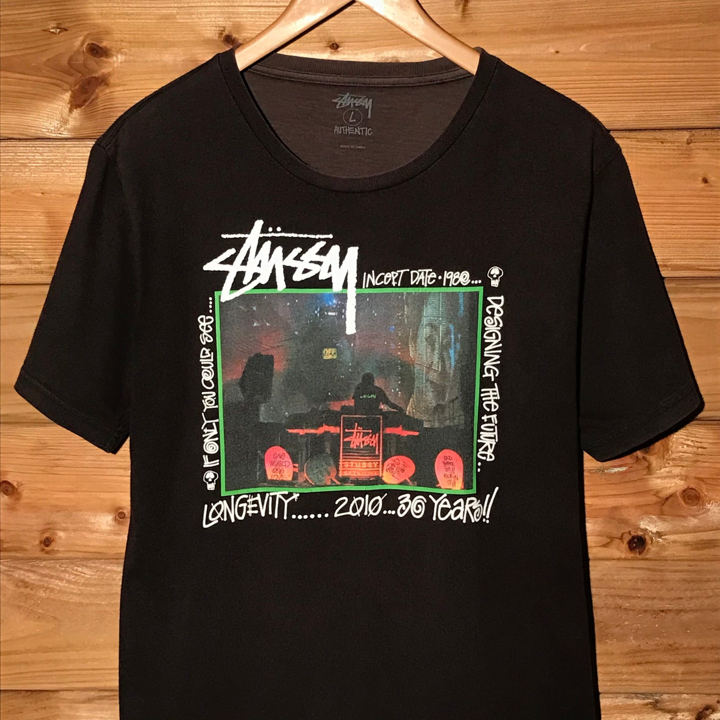 2010 Stüssy x Leilow Longevity 30th Anniversary t shirt