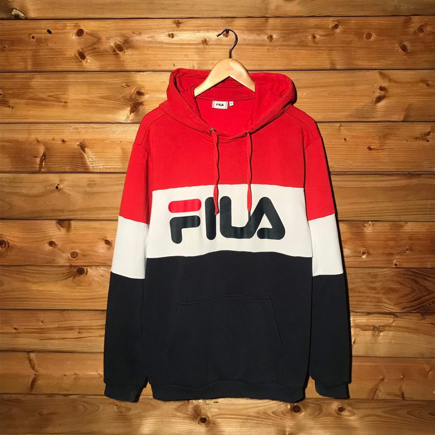 Fila Block Split Spellout hoodie