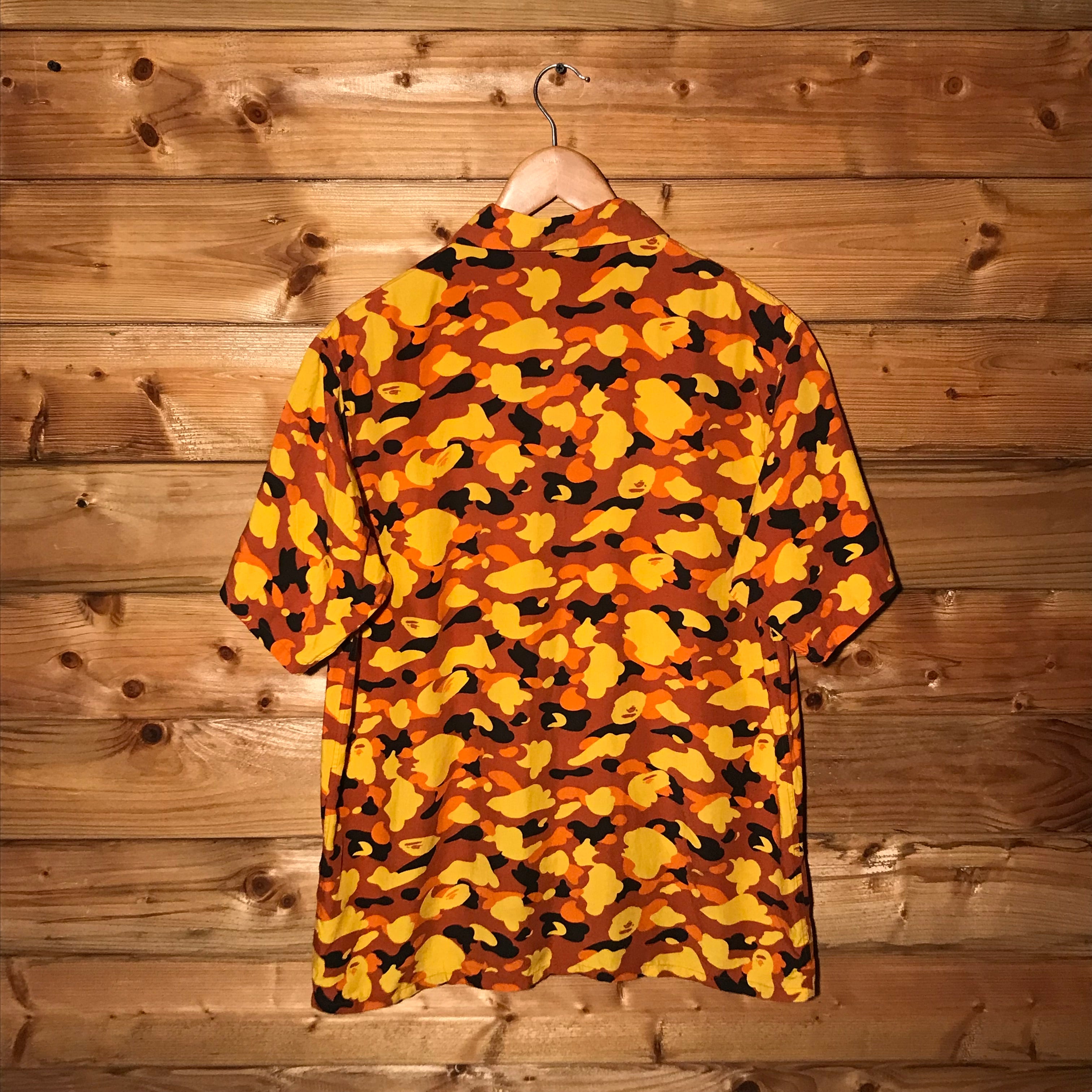 Orange camo bape best sale