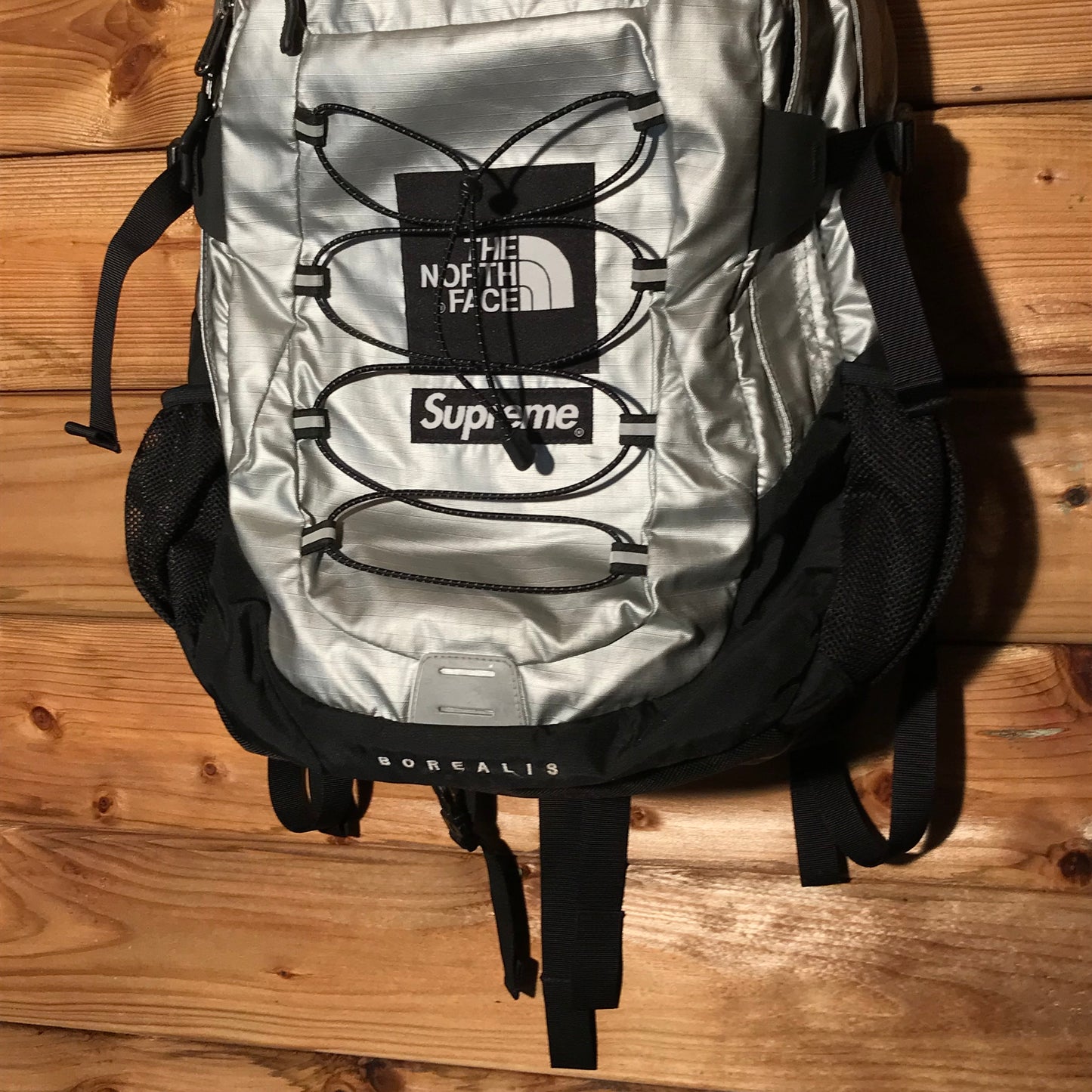 2018 Supreme x The North Face Metallic Borealis backpack bag