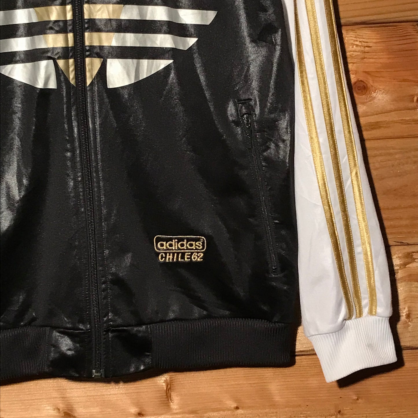 Adidas Chile62 Trefoil Striped zip up hoodie