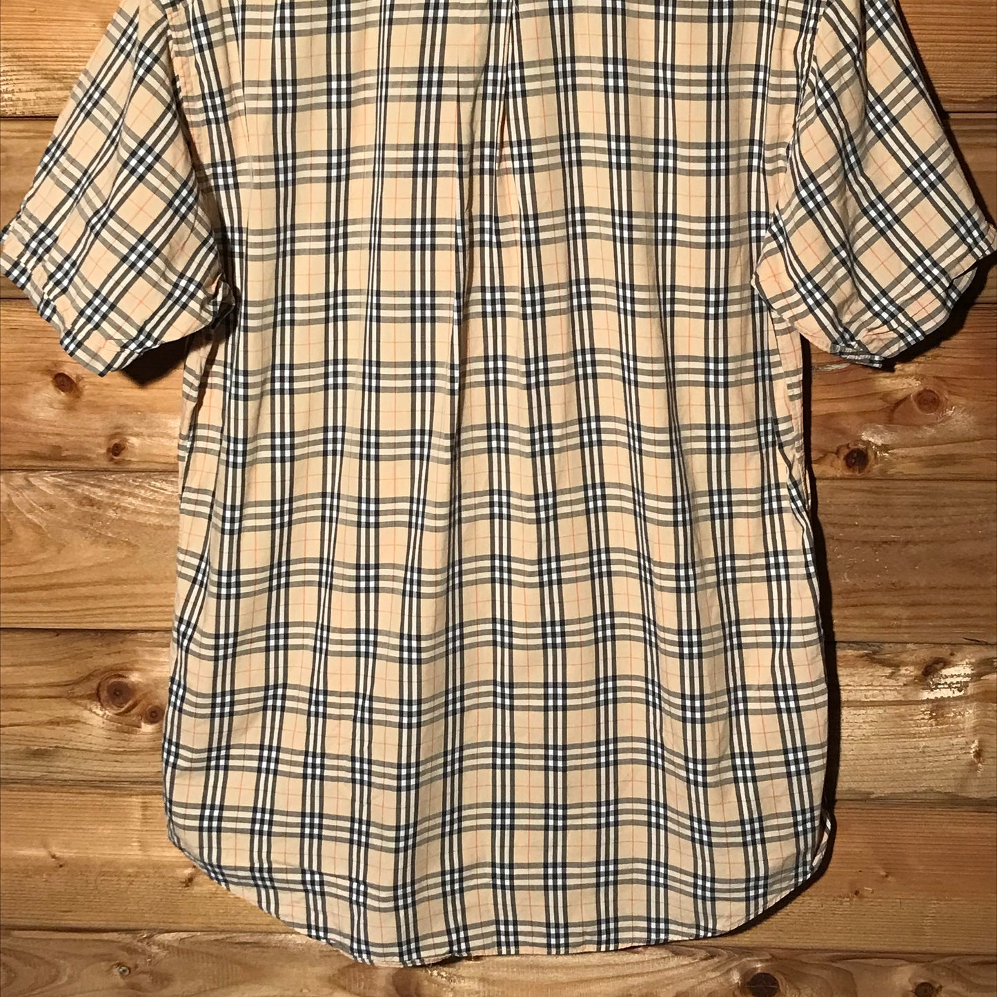 90s Burberry Nova Check Pattern short sleeve button up shirt