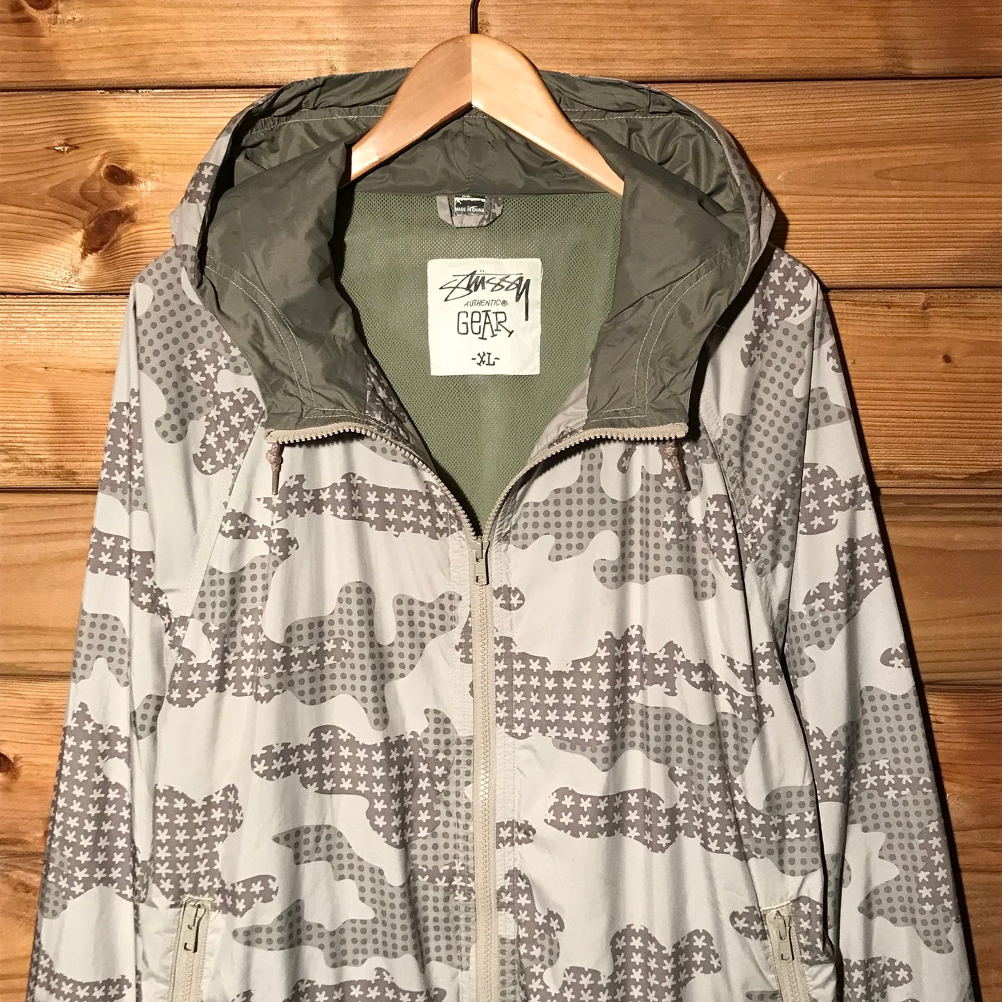 2009 Stüssy x Eric Haze Star Camo windbreaker jacket