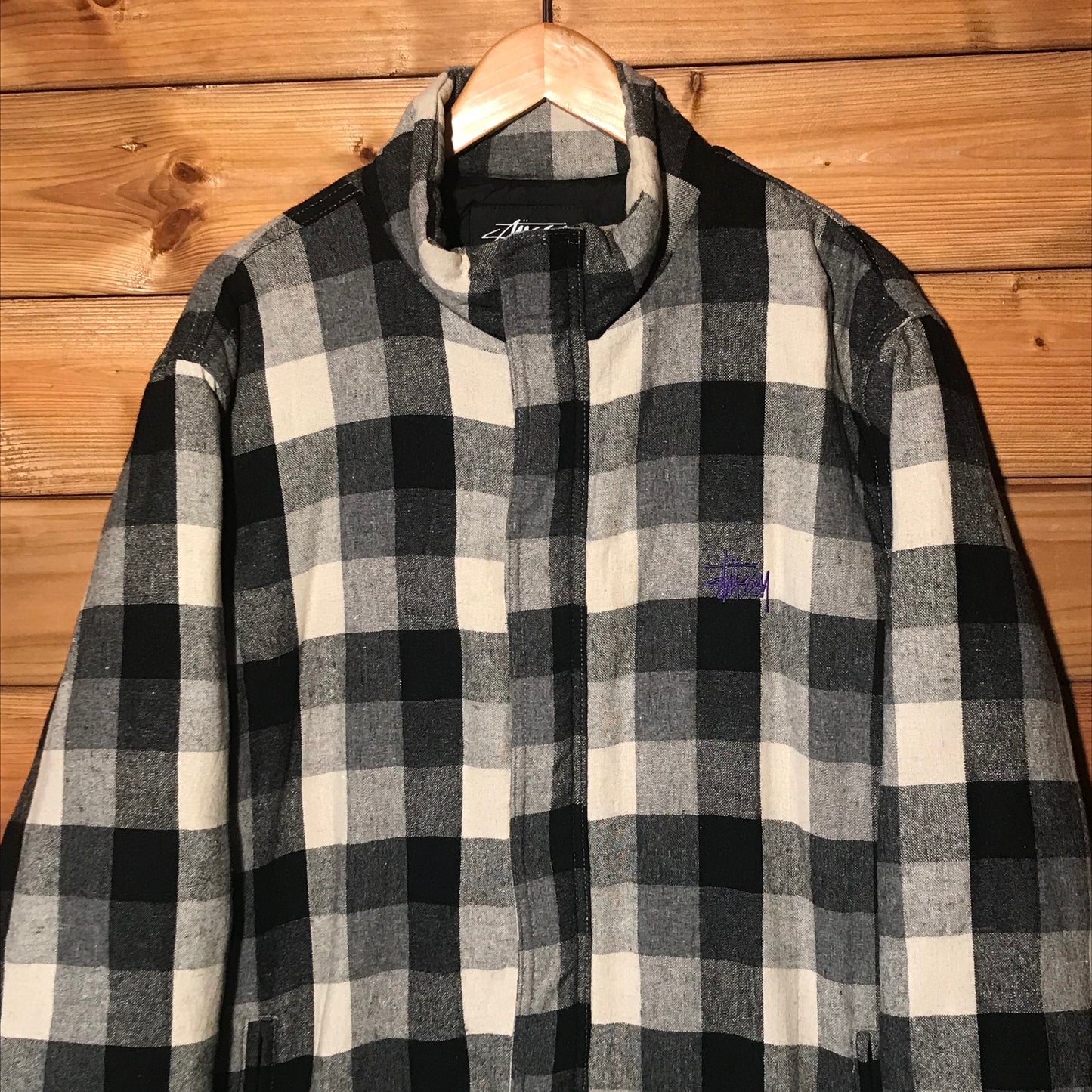 Stüssy Plaid Tartan down jacket