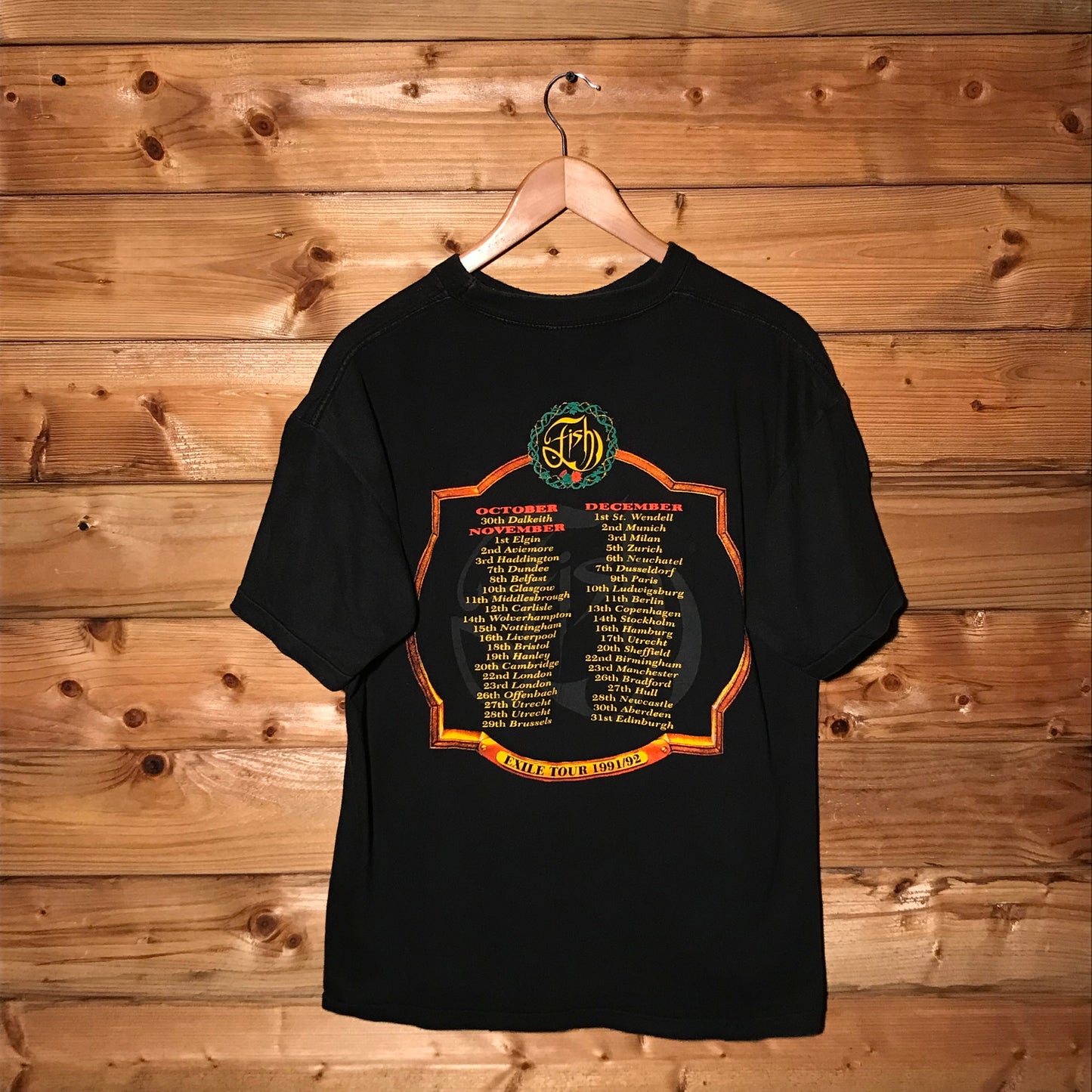 1991 Fish Internal Exile Europe Tour t shirt