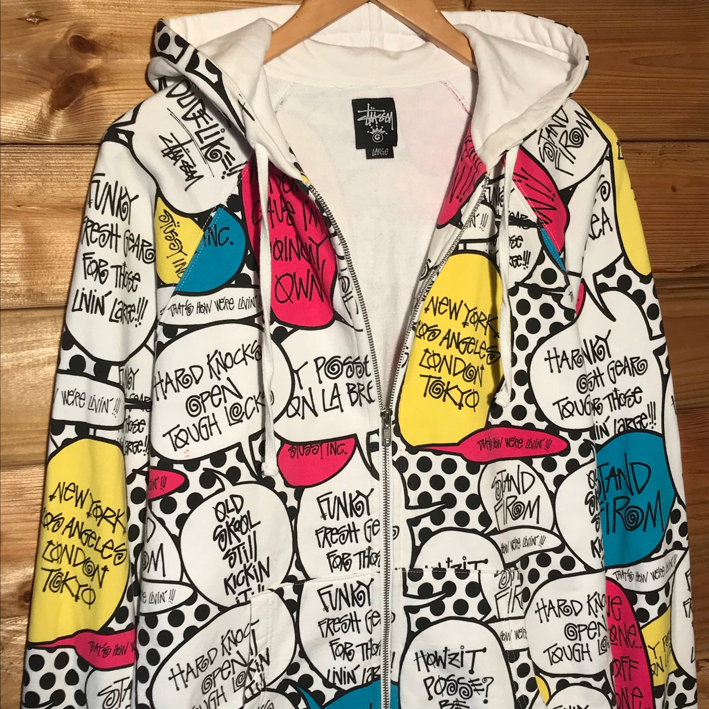 Stüssy Speech Bubbles zip up hoodie