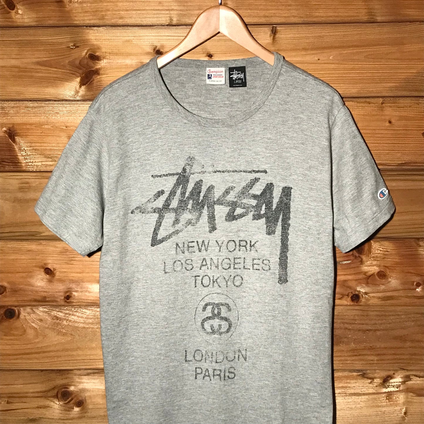 2015 Stüssy x Champion Rochester Collection World Tour t shirt