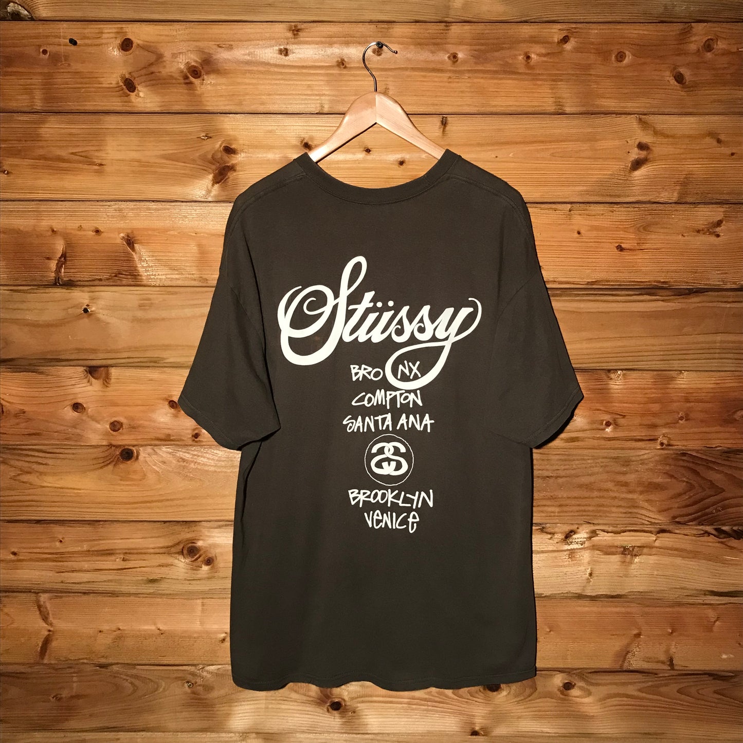 2005 Stüssy 25th Anniversary World Tour Spellout t shirt