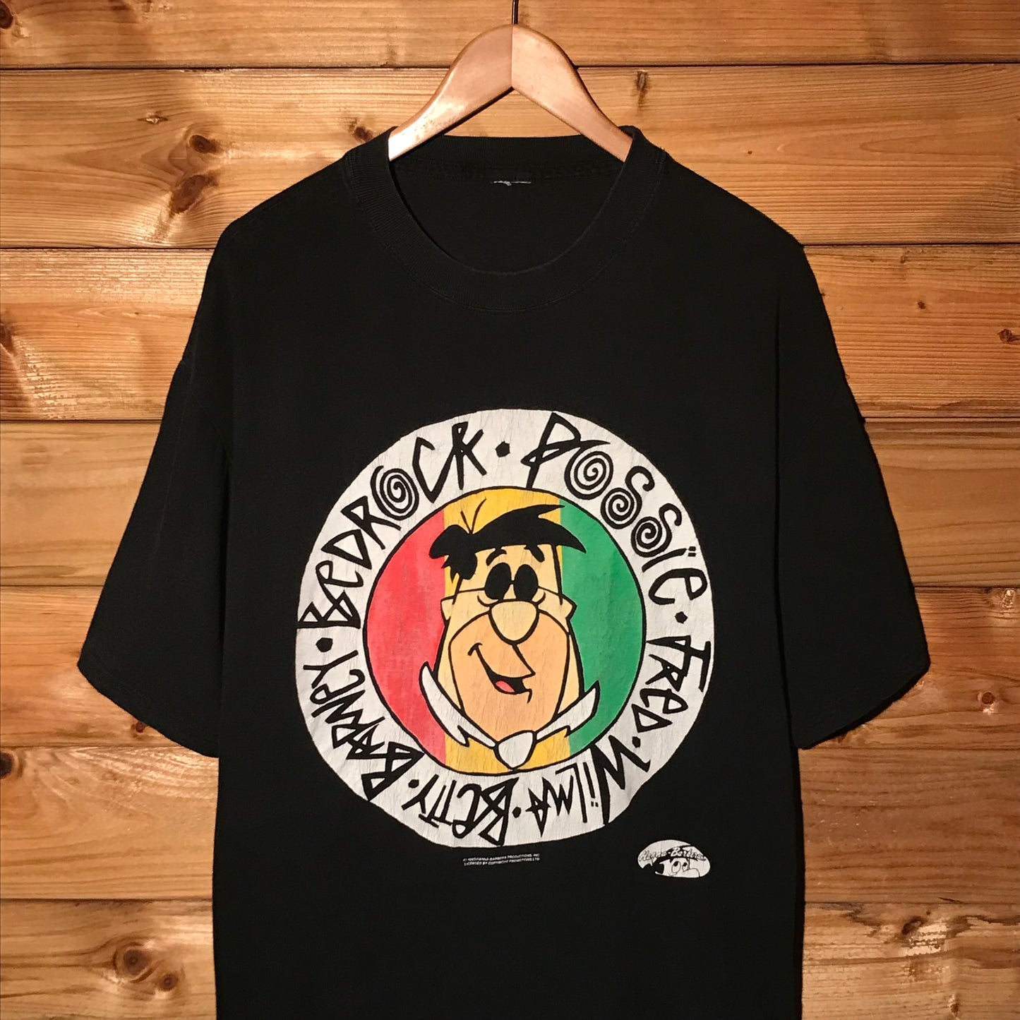 1993 The Flintstones Bedrock Possie Stüssy Parody t shirt