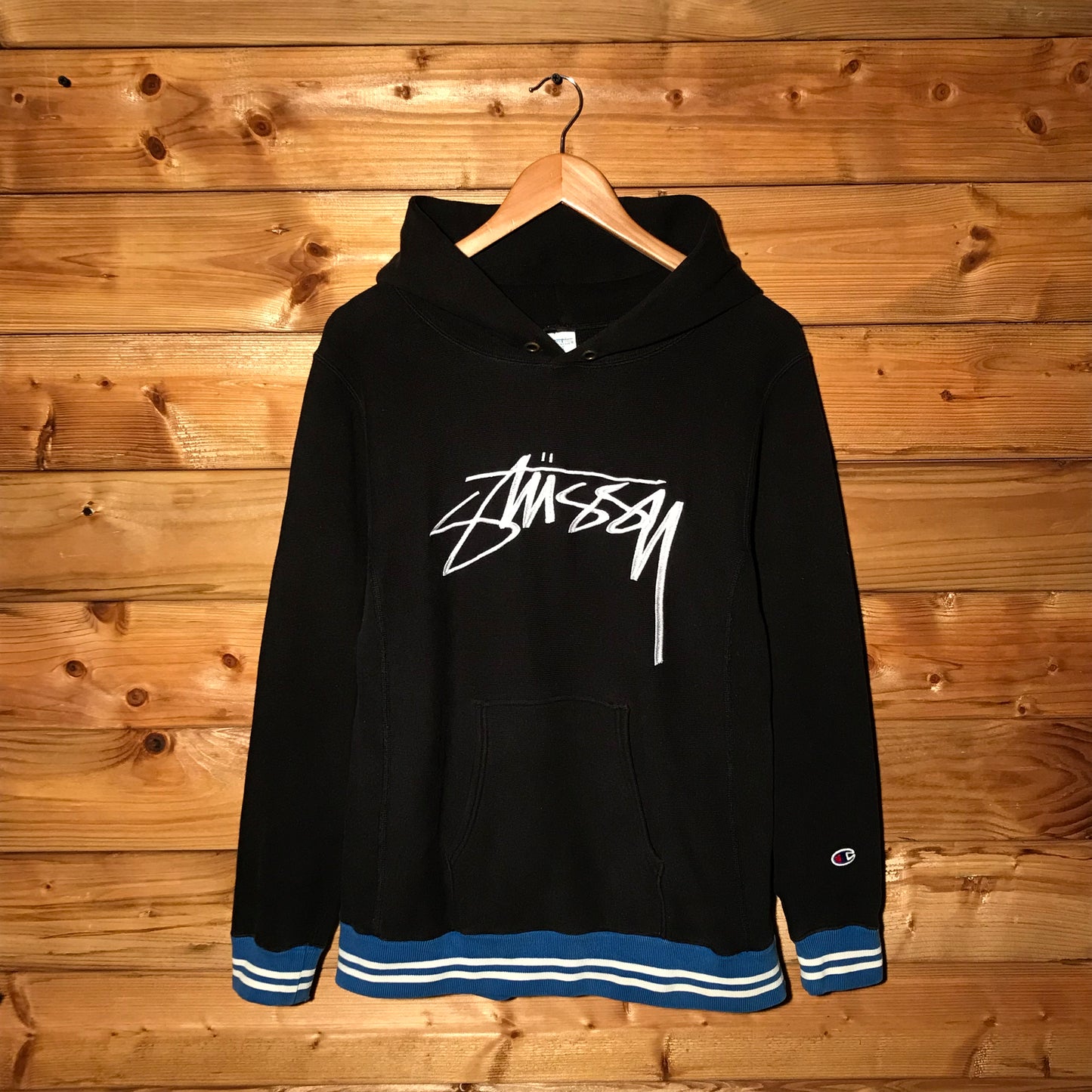 Stüssy x Champion Thin Script hoodie