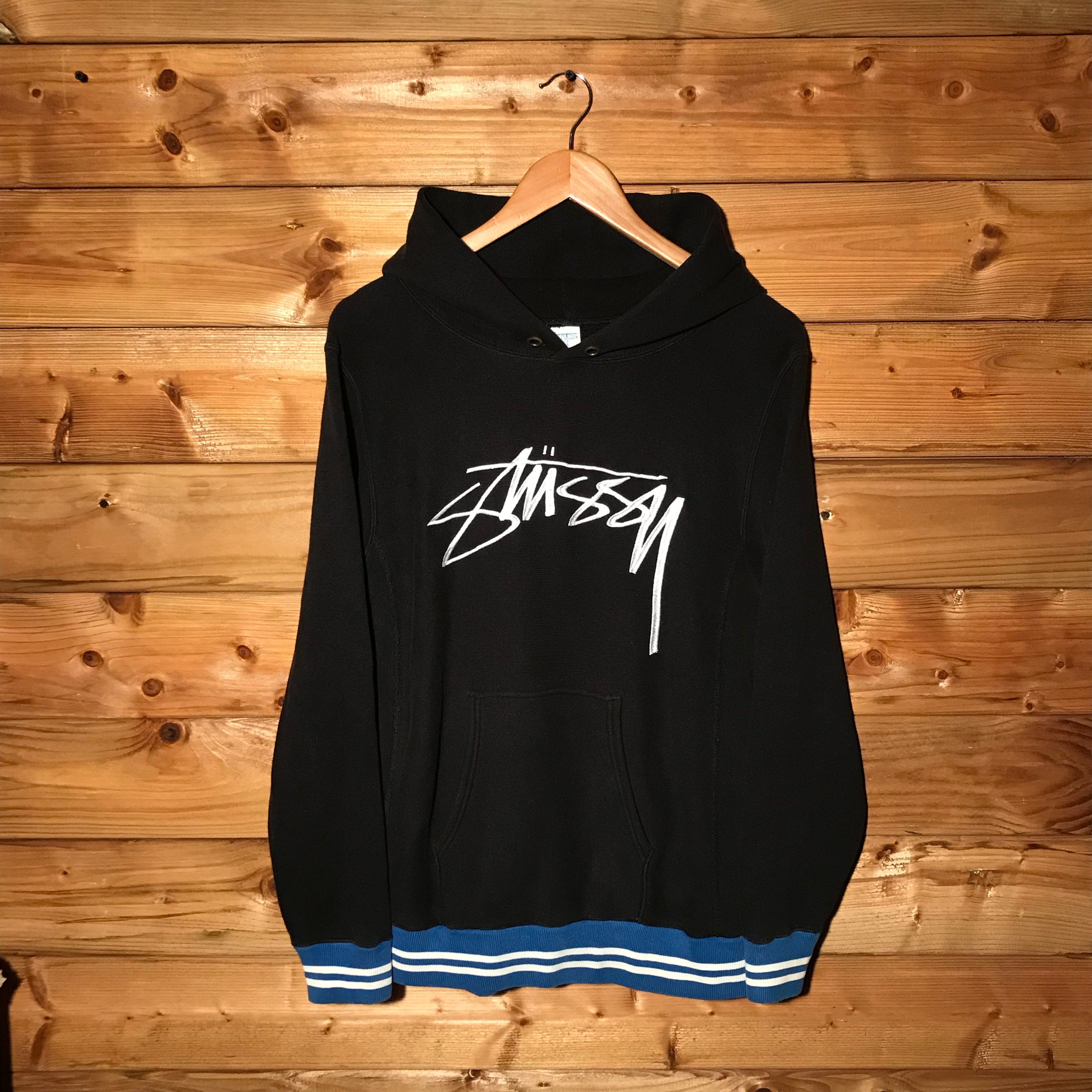 Stussy x Champion Thin Script hoodie HeresWear