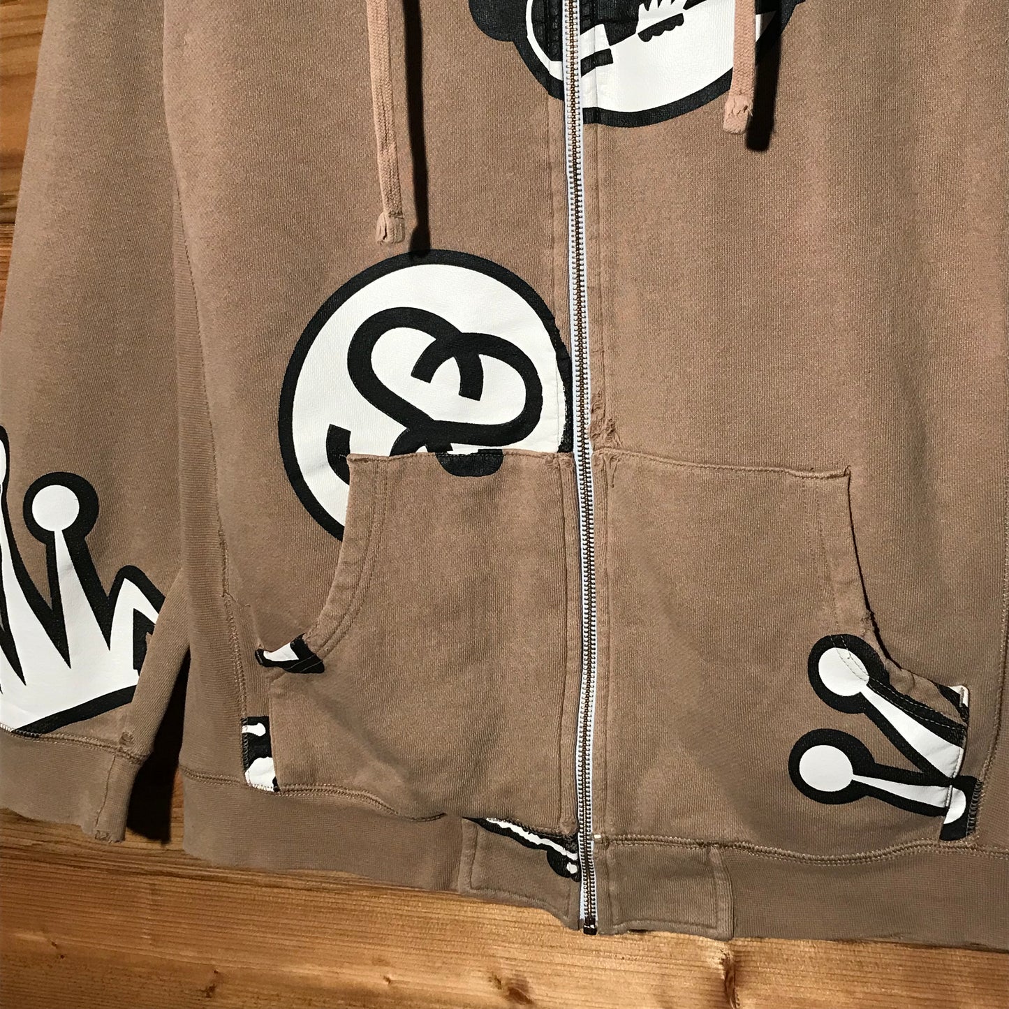 Stüssy Motifs AOP zip up hoodie