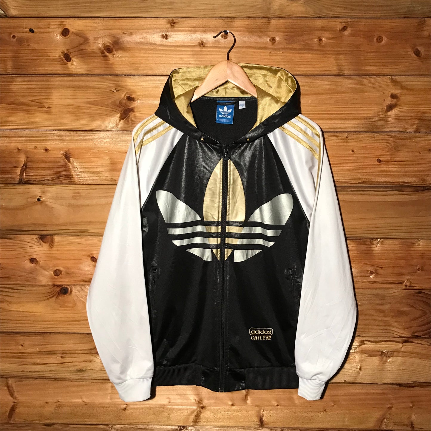 Adidas Chile62 Trefoil Striped zip up hoodie