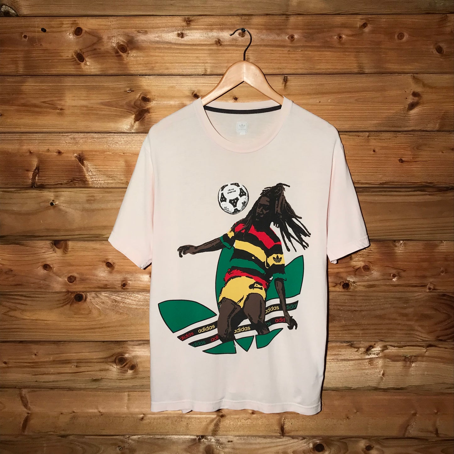 2007 Adidas Bob Marley Football Trefoil t shirt