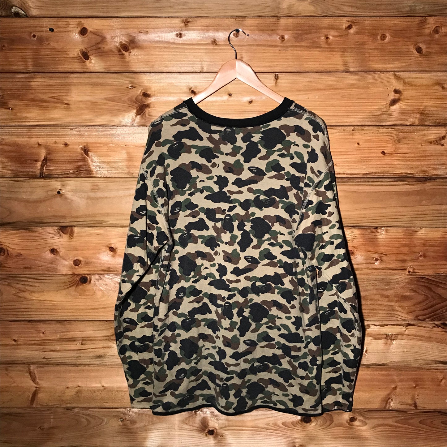 Bape, A Bathing Ape Reversible Classic Camo long sleeve t shirt