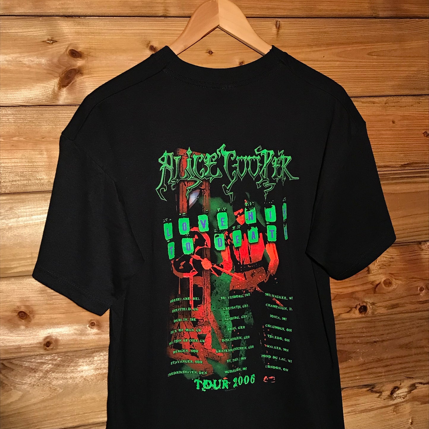 2006 Alice Cooper Love Him To Death Europe Tour t shirt