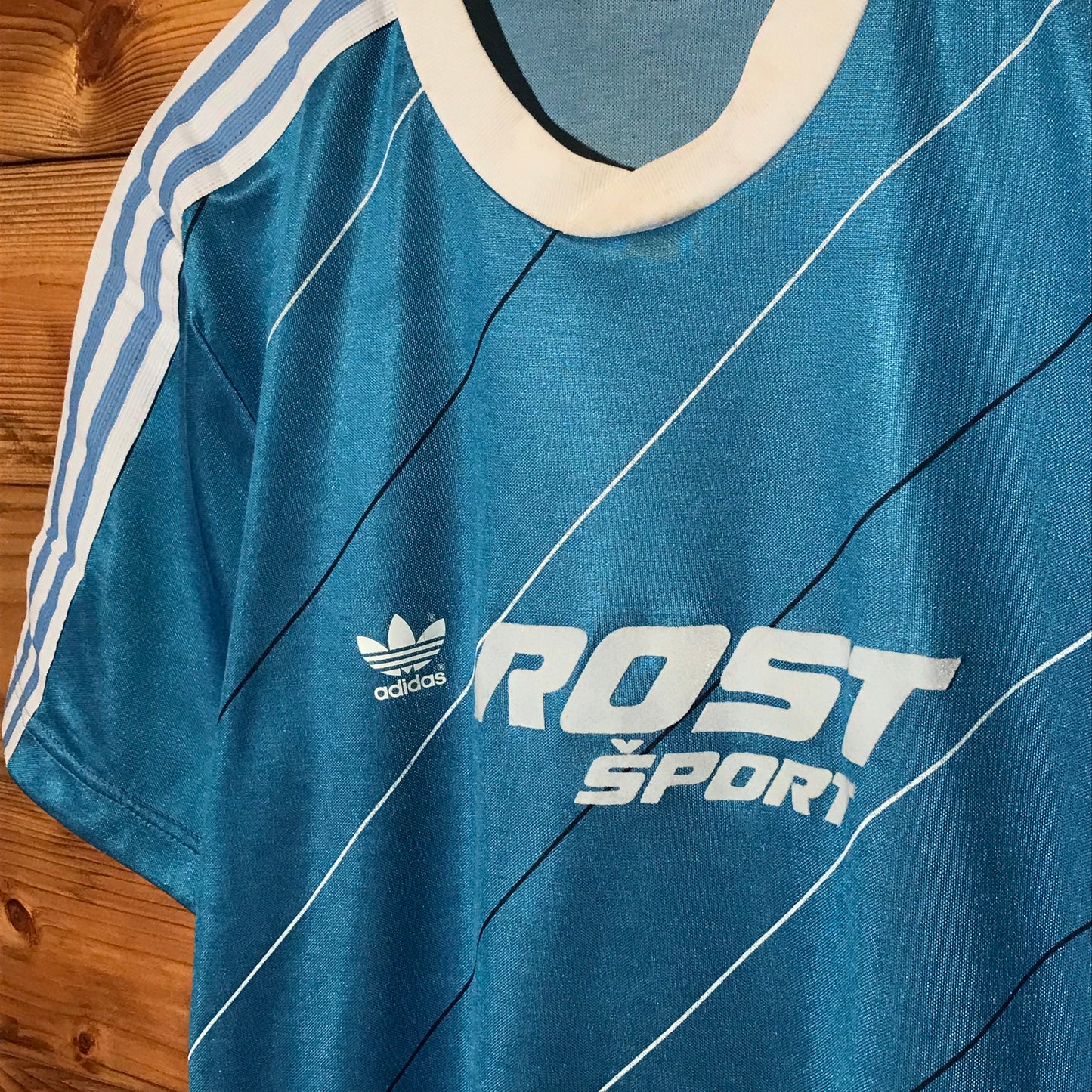 80s Adidas Rost Šport Striped t shirt