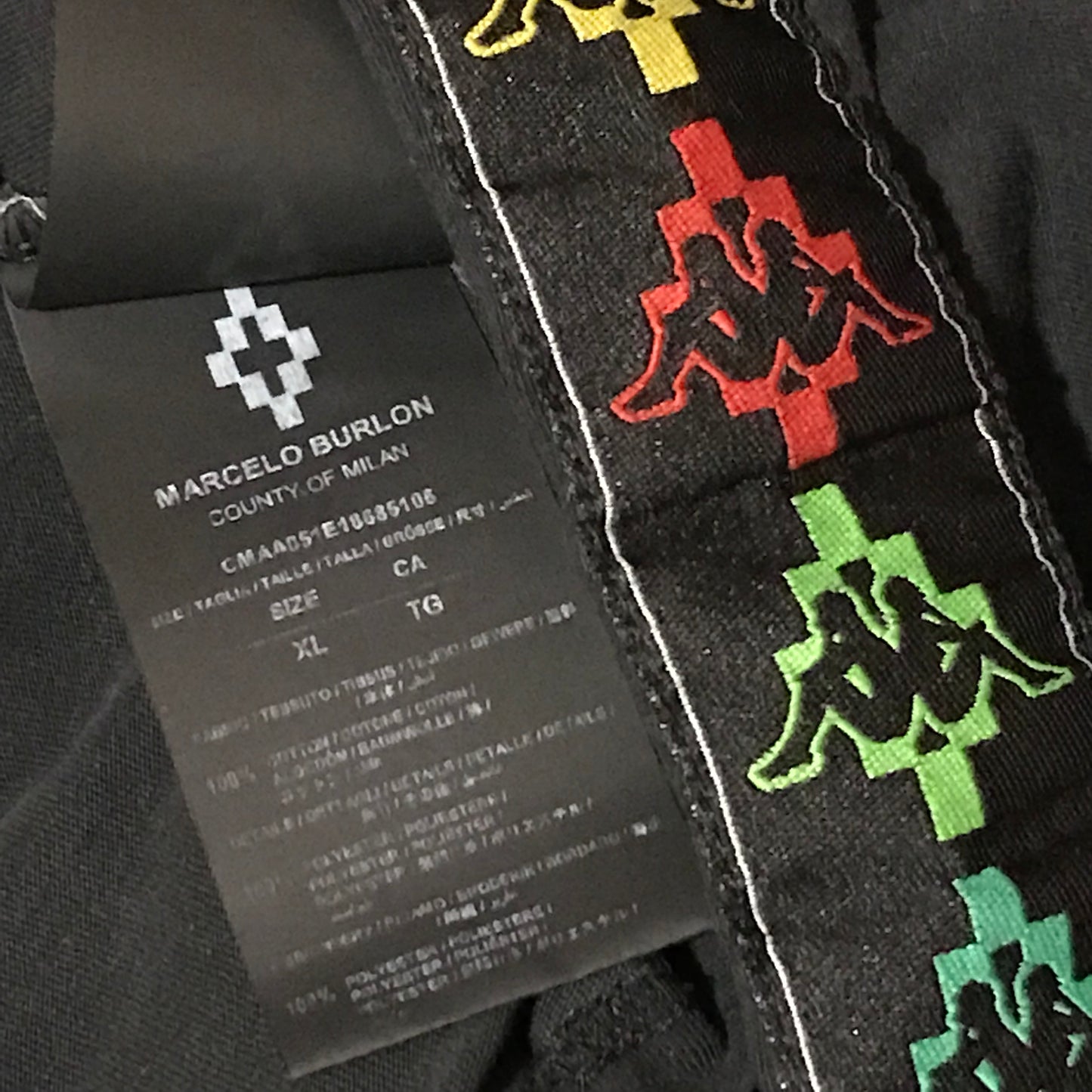 Kappa x Marcelo Burlon Multicolour Taped t shirt