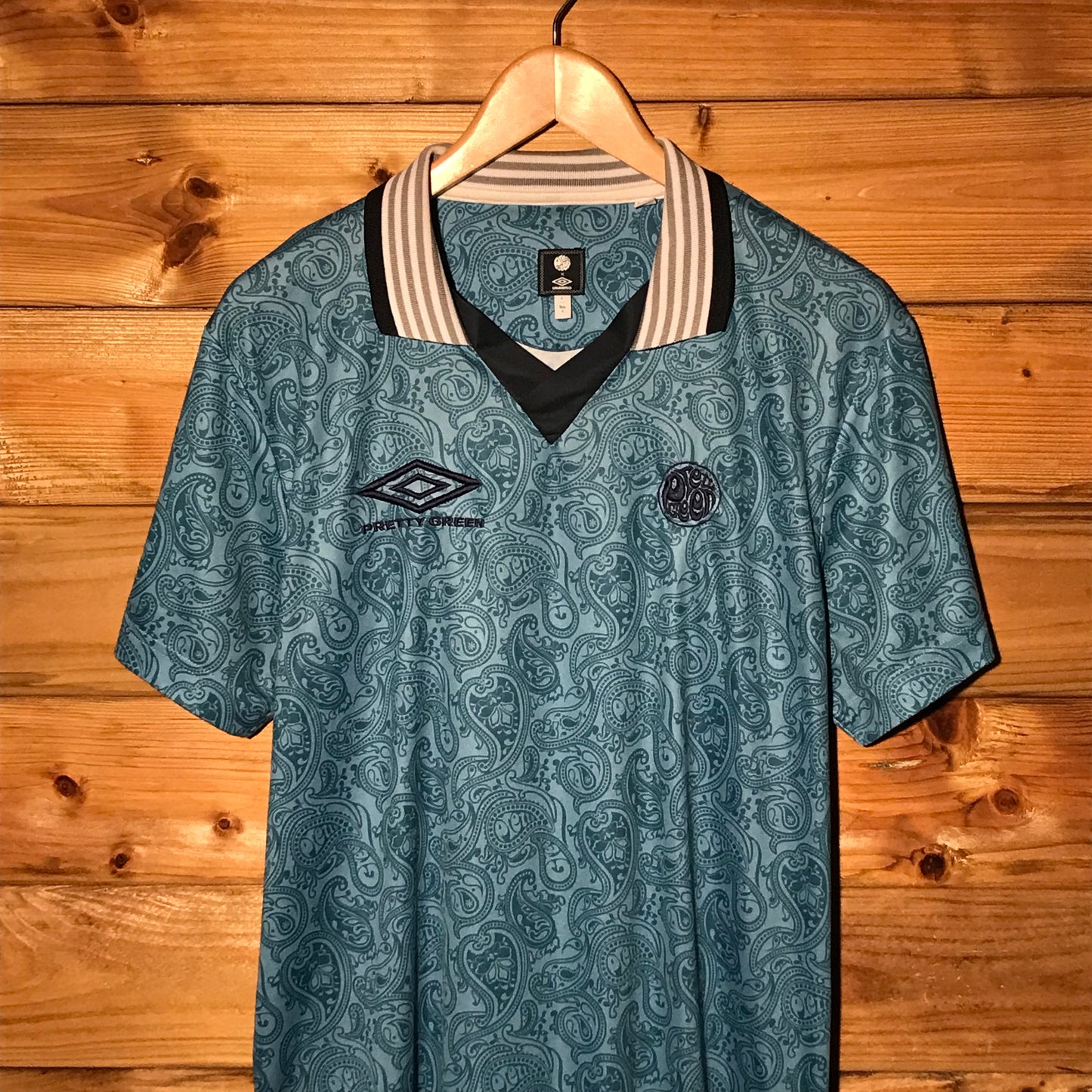 Pretty Green x Umbro Paisley Print Football polo t shirt