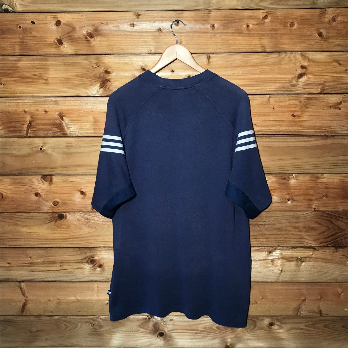 90s Adidas Striped Essentials t shirt