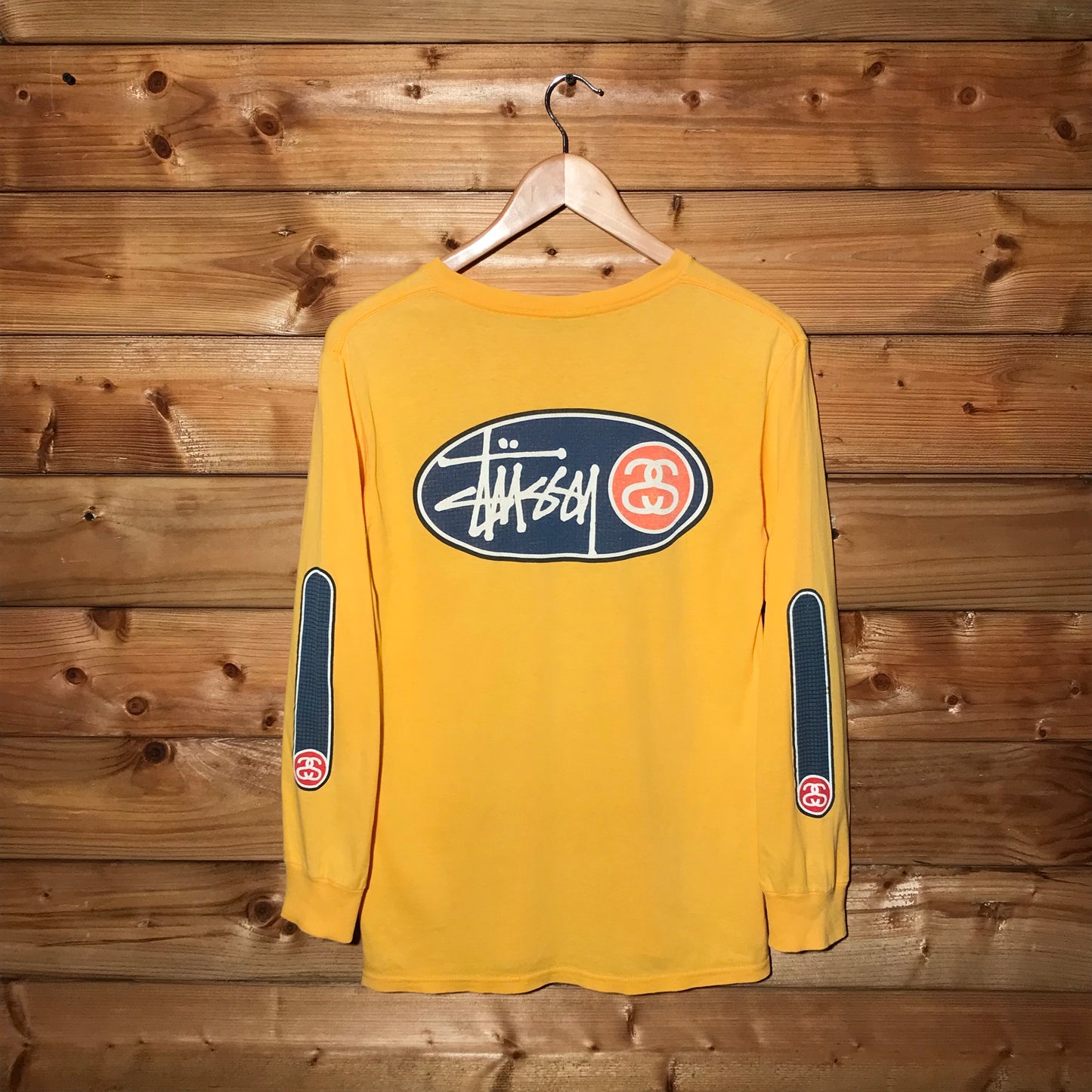 90s Stüssy Script and Link Grid long sleeve t shirt