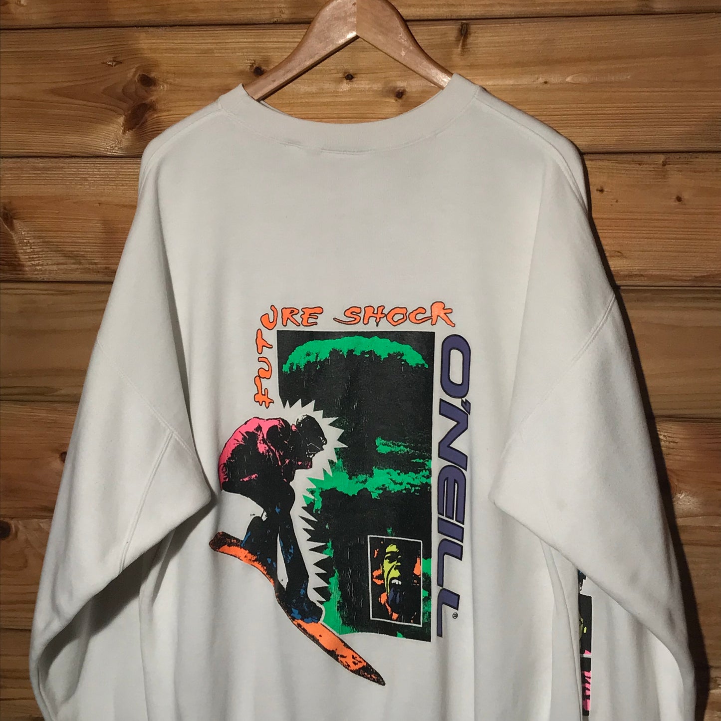 80s O'Neill Future Shock Neon Explosion sweatshirt