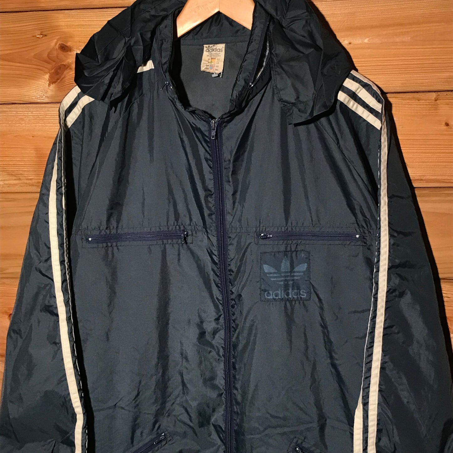 80s Adidas Boomgaarden Striped windbreaker jacket