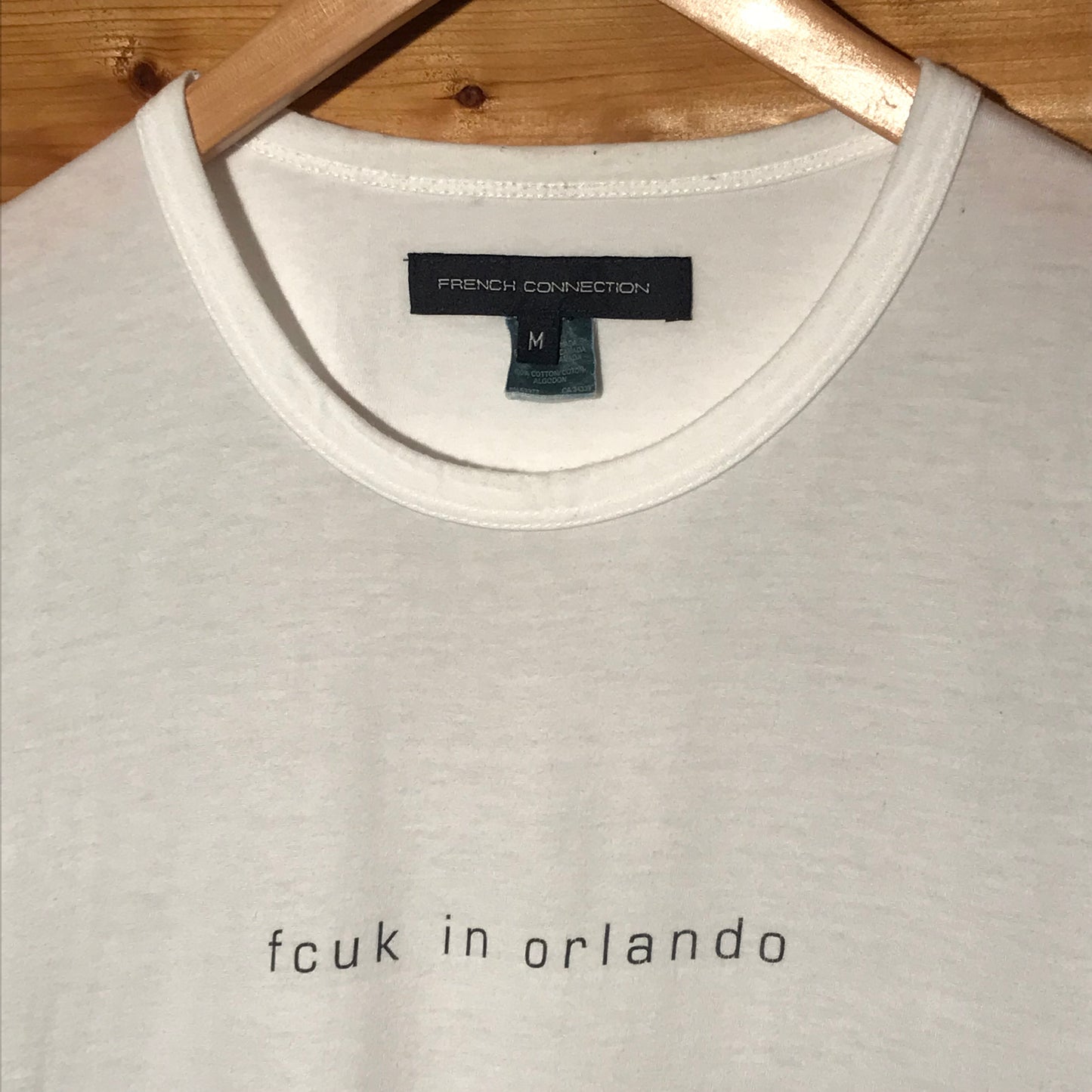 French Connection FCUK In Orlando Spellout t shirt