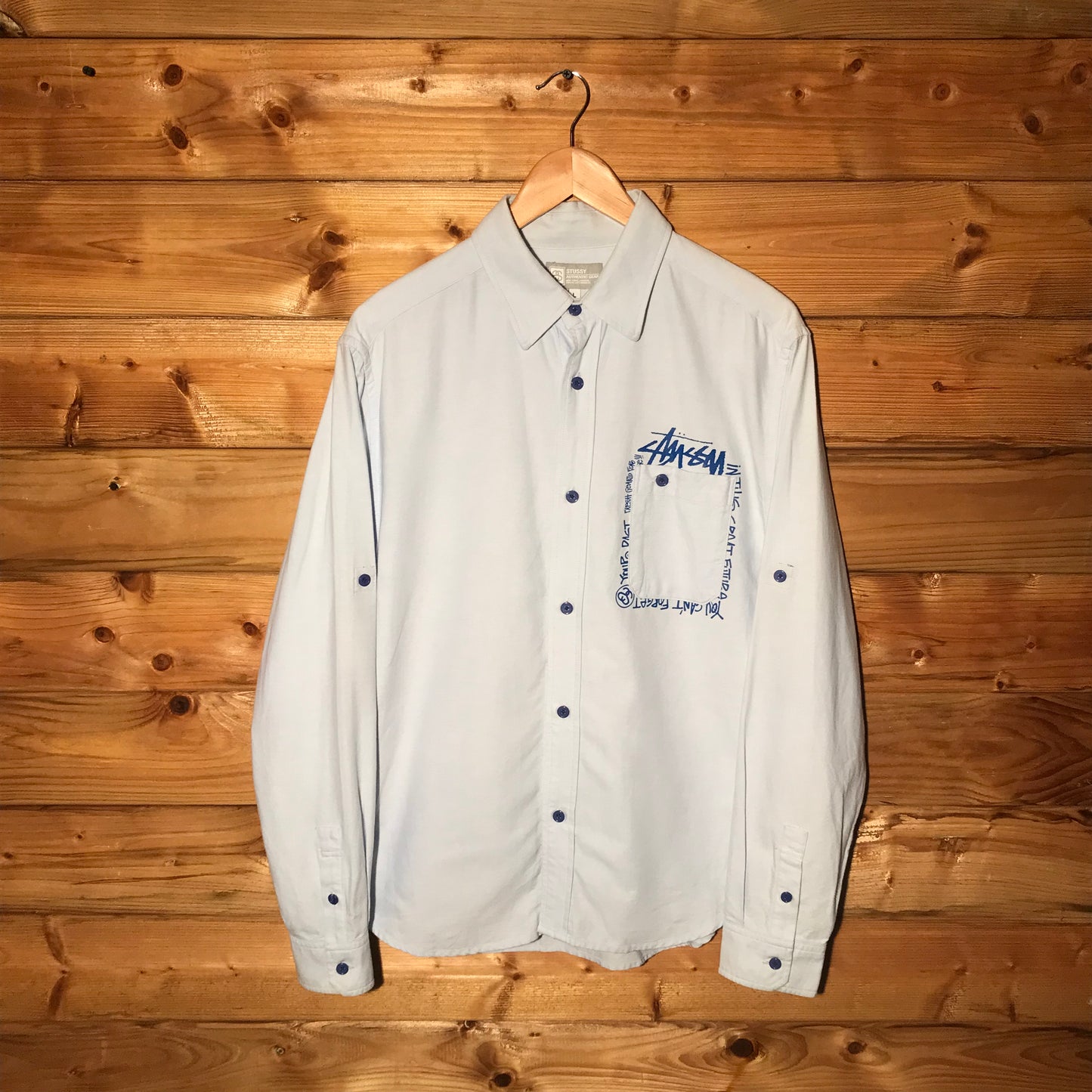 Stüssy Tonal Script Spellout button up shirt