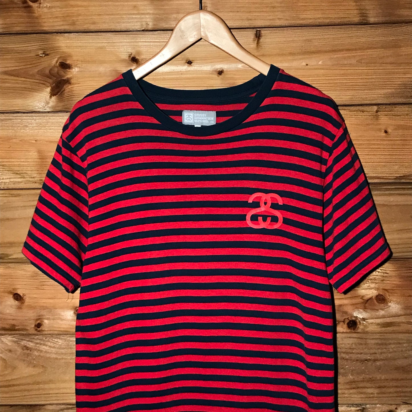 Stüssy Tonal Script Spellout Striped t shirt