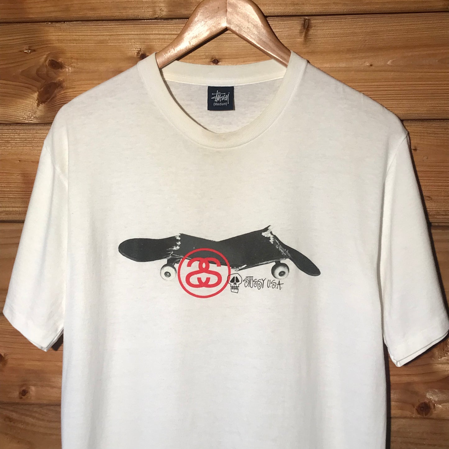 Stüssy USA Broken Skateboard Deck t shirt